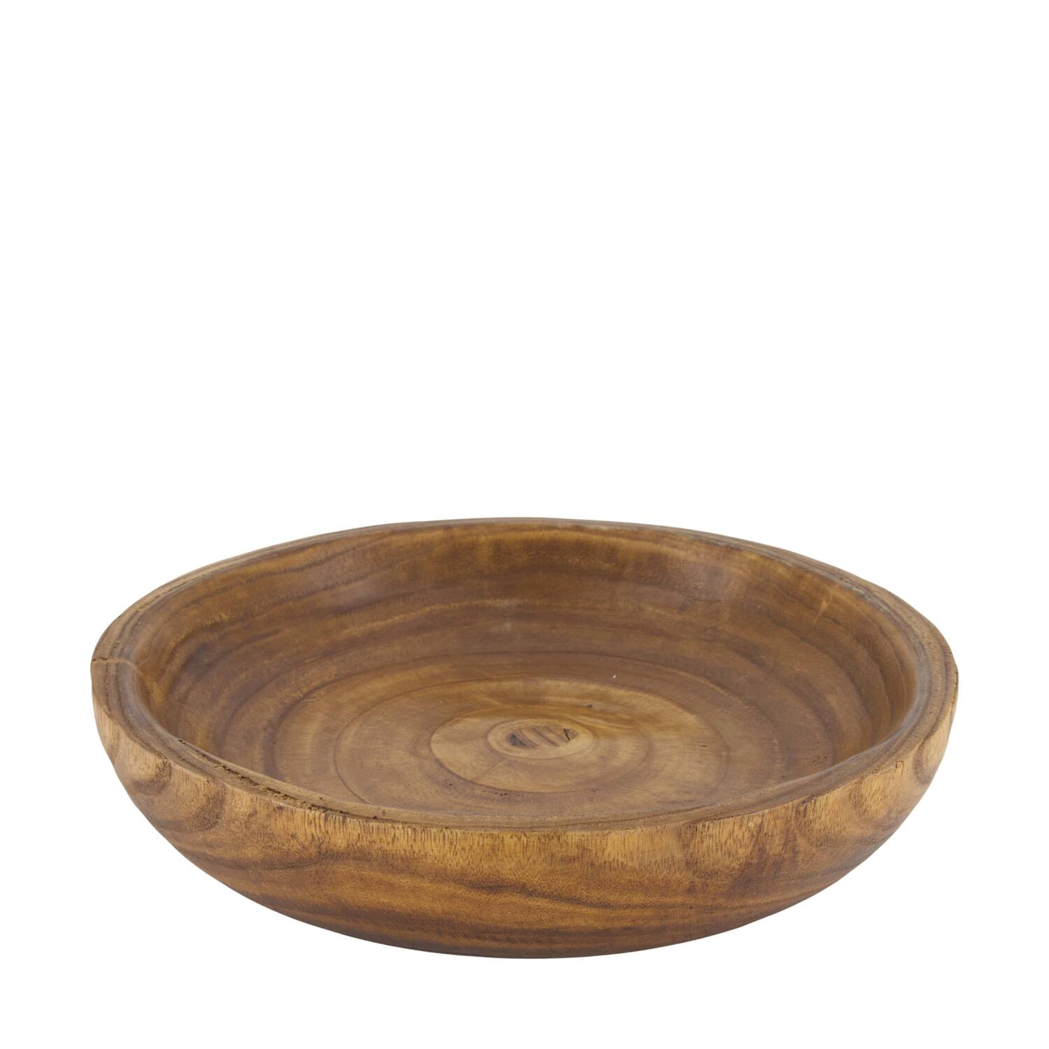 Bowl round paulownia wood 35x35x7cm - Brown