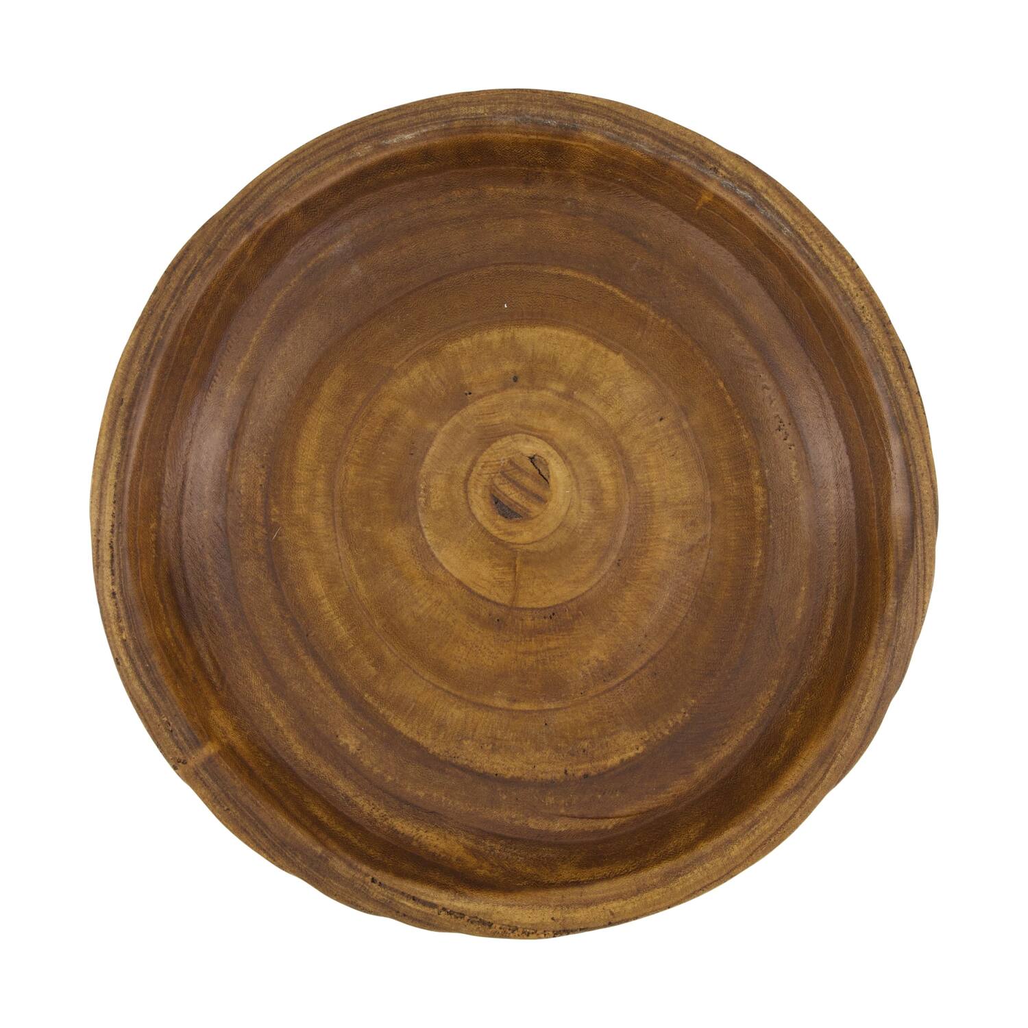 Bowl round paulownia wood 35x35x7cm - Brown