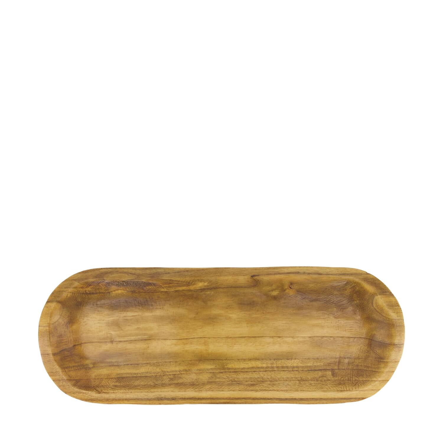 Tray oval paulownia wood 58x22x4cm - Brown