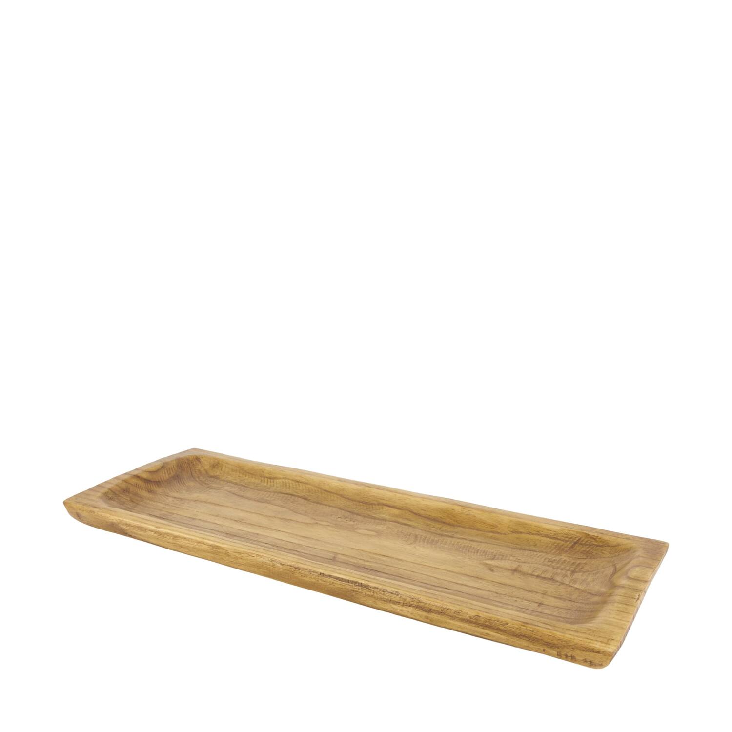 Tray rectangular paulownia wood 58x22x4cm - Brown