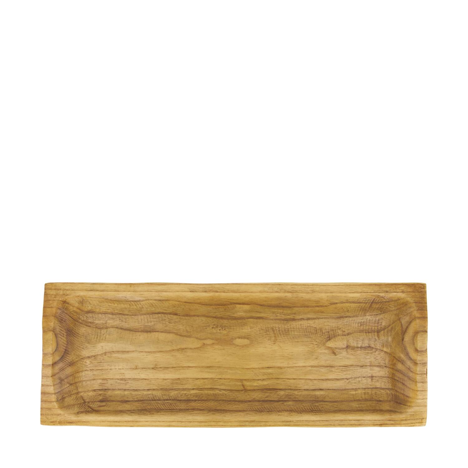 Tray rectangular paulownia wood 58x22x4cm - Brown
