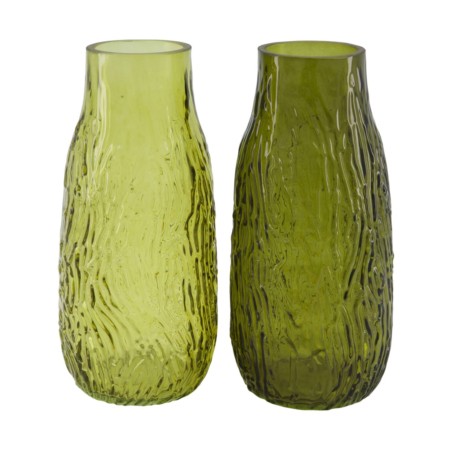 Vase glass 10x10x20cm  - Green