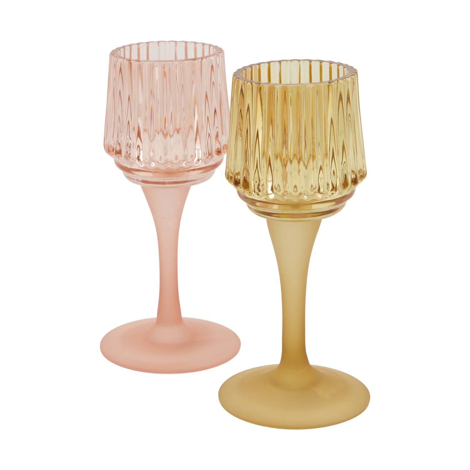 Tealight holder glass 7.5x7.5x17cm C/2
