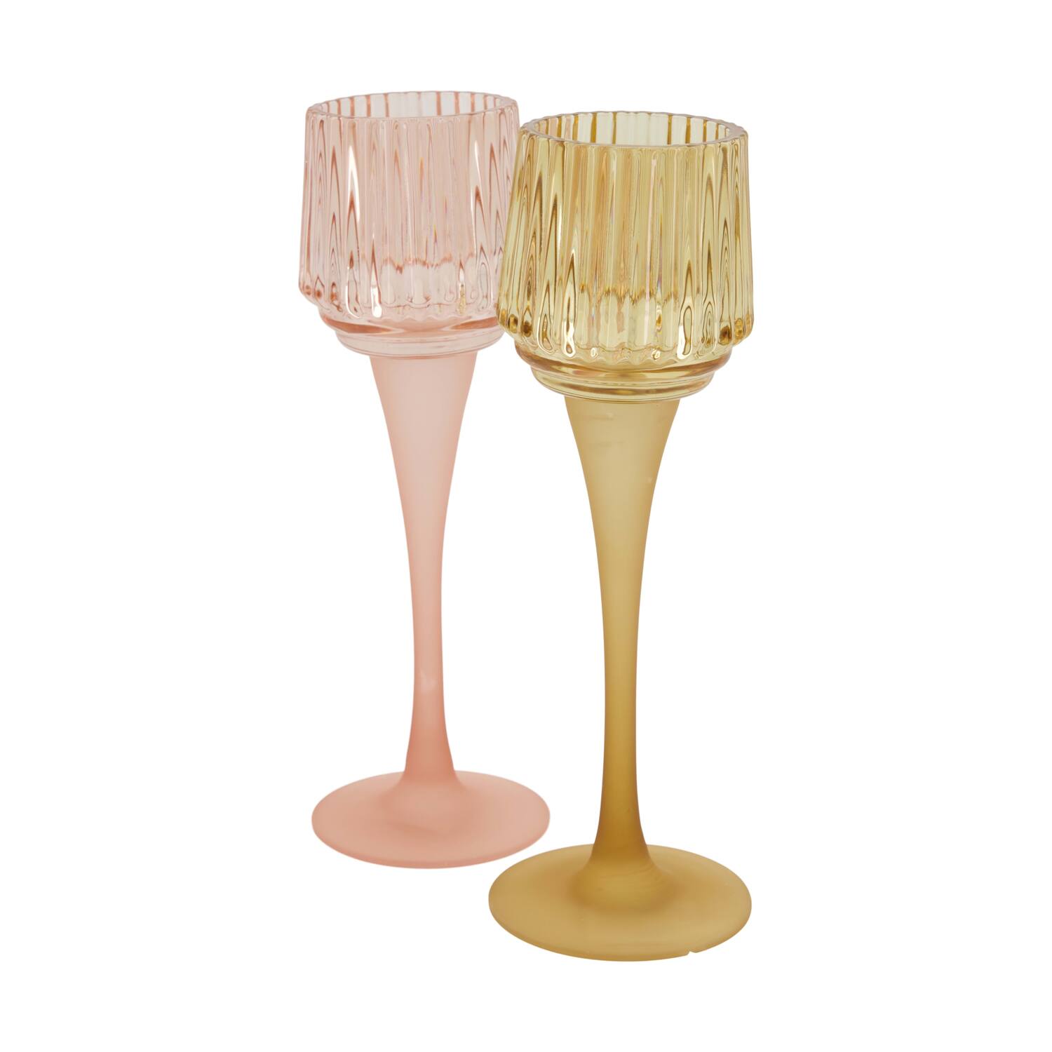 Tealight holder glass 7.5x7.5x22cm C/2