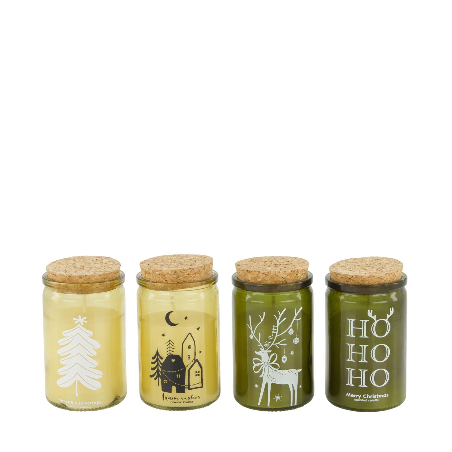 Candle flower walk scent wax with glass 6x6x15cm A/4