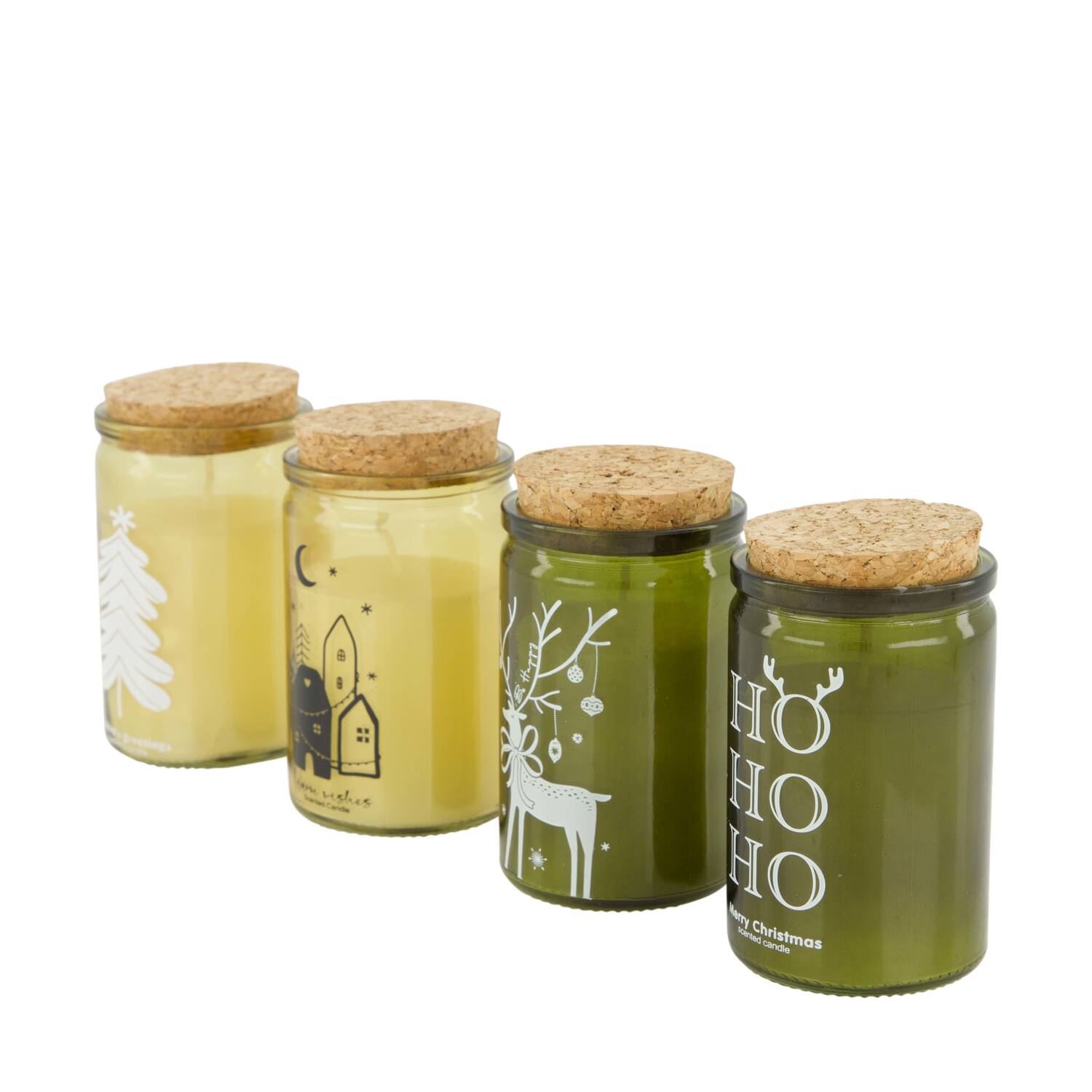 Candle flower walk scent wax with glass 6x6x15cm A/4