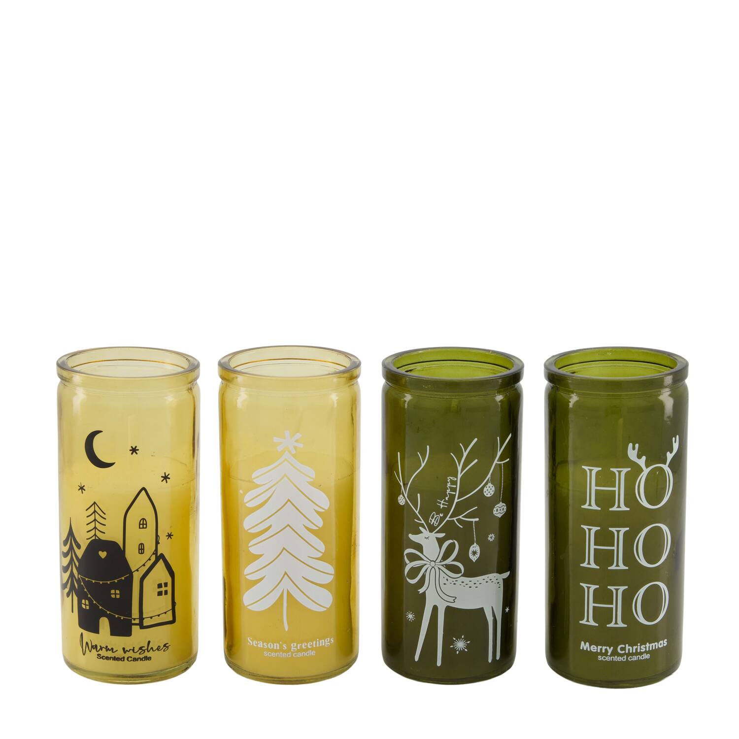 Candle flower walk scent wax with glass 6x6x15cm A/4