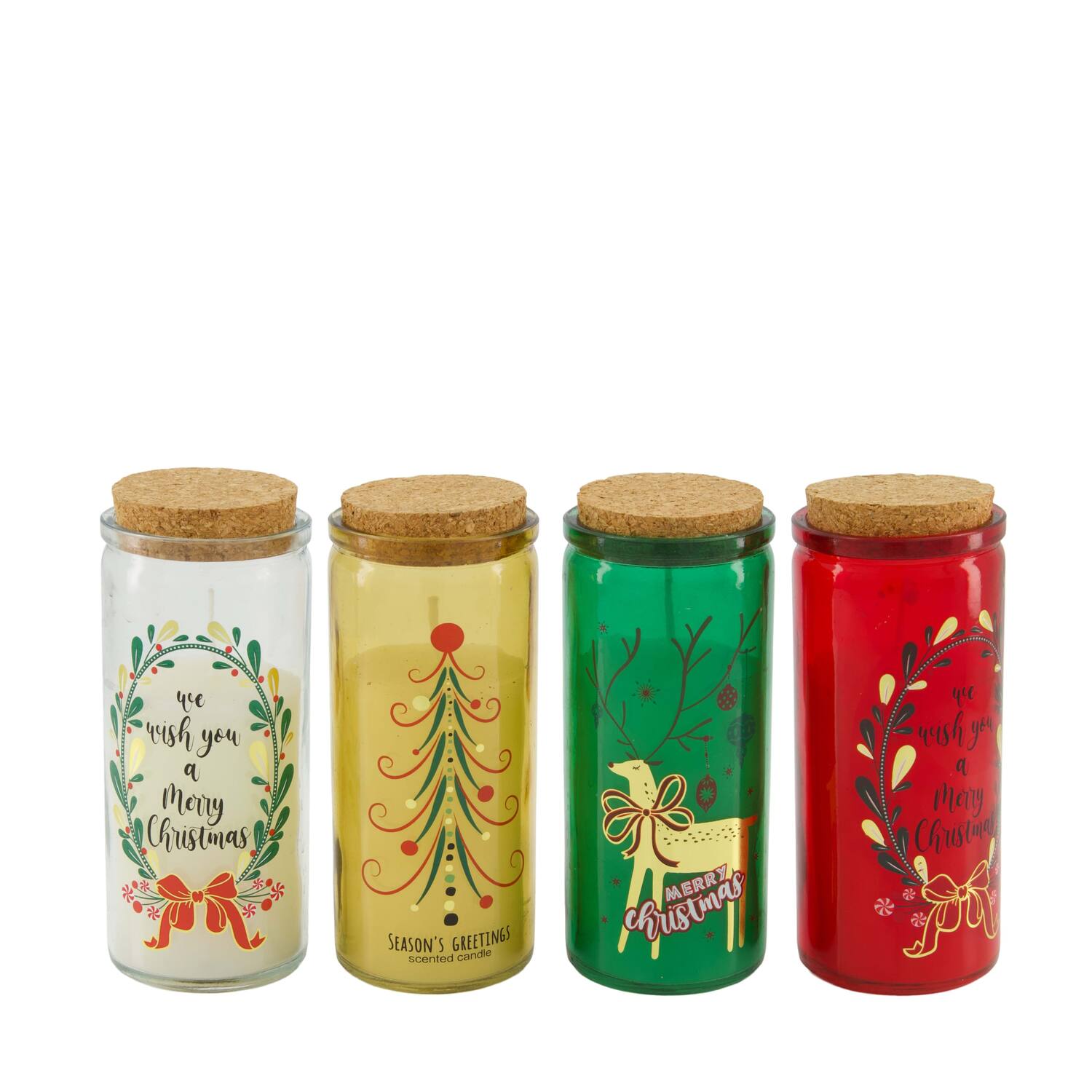 Candle flower walk scent wax with plastic 6x6x15cm A4 - Multi