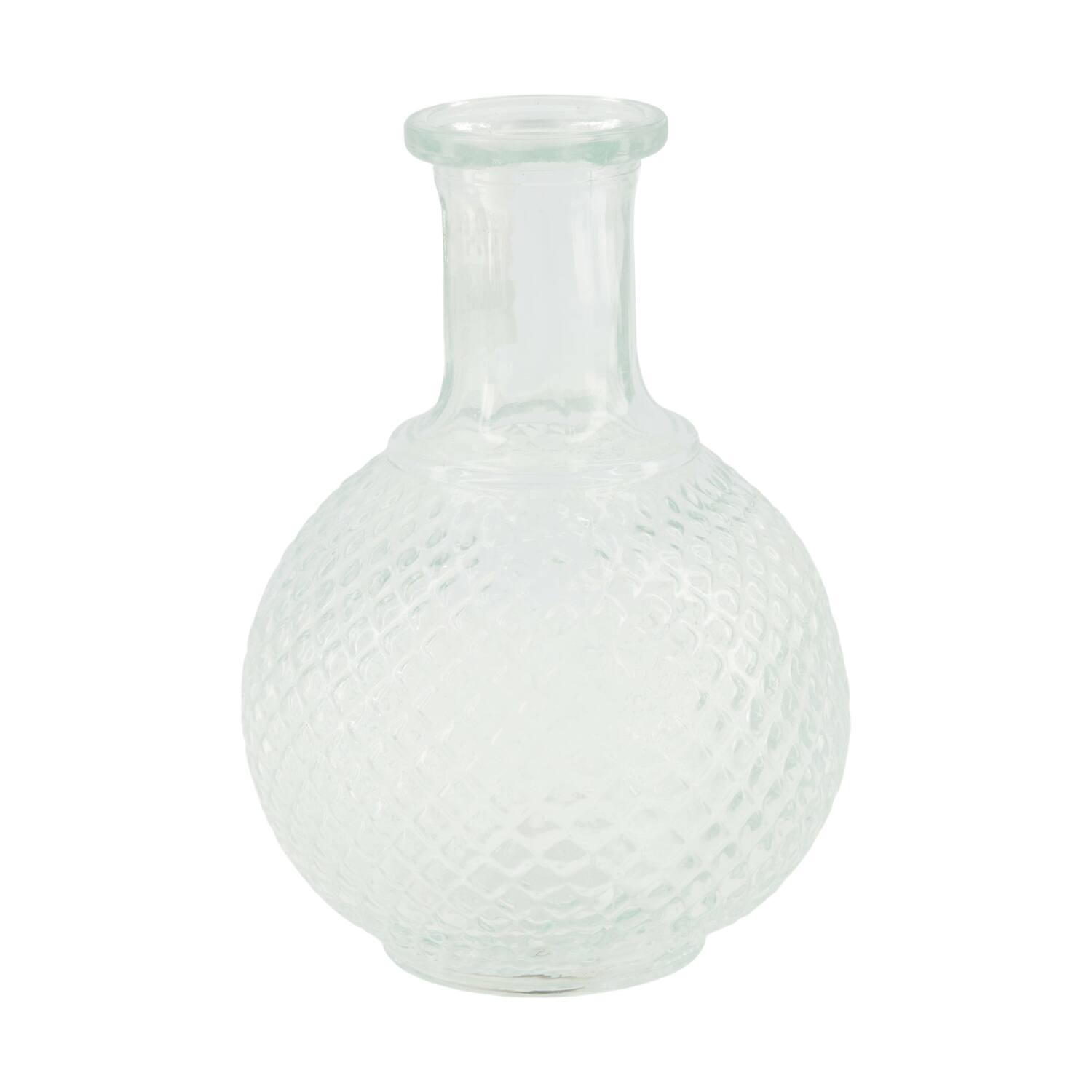 Vase glass 11.5x11.5x15.2cm