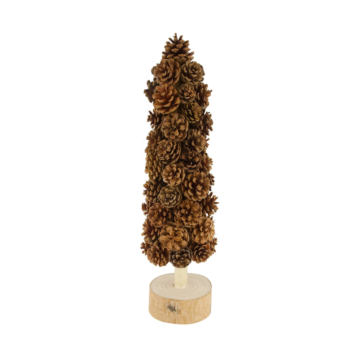 Statue tree pinecone 14x14x54cm - Natural