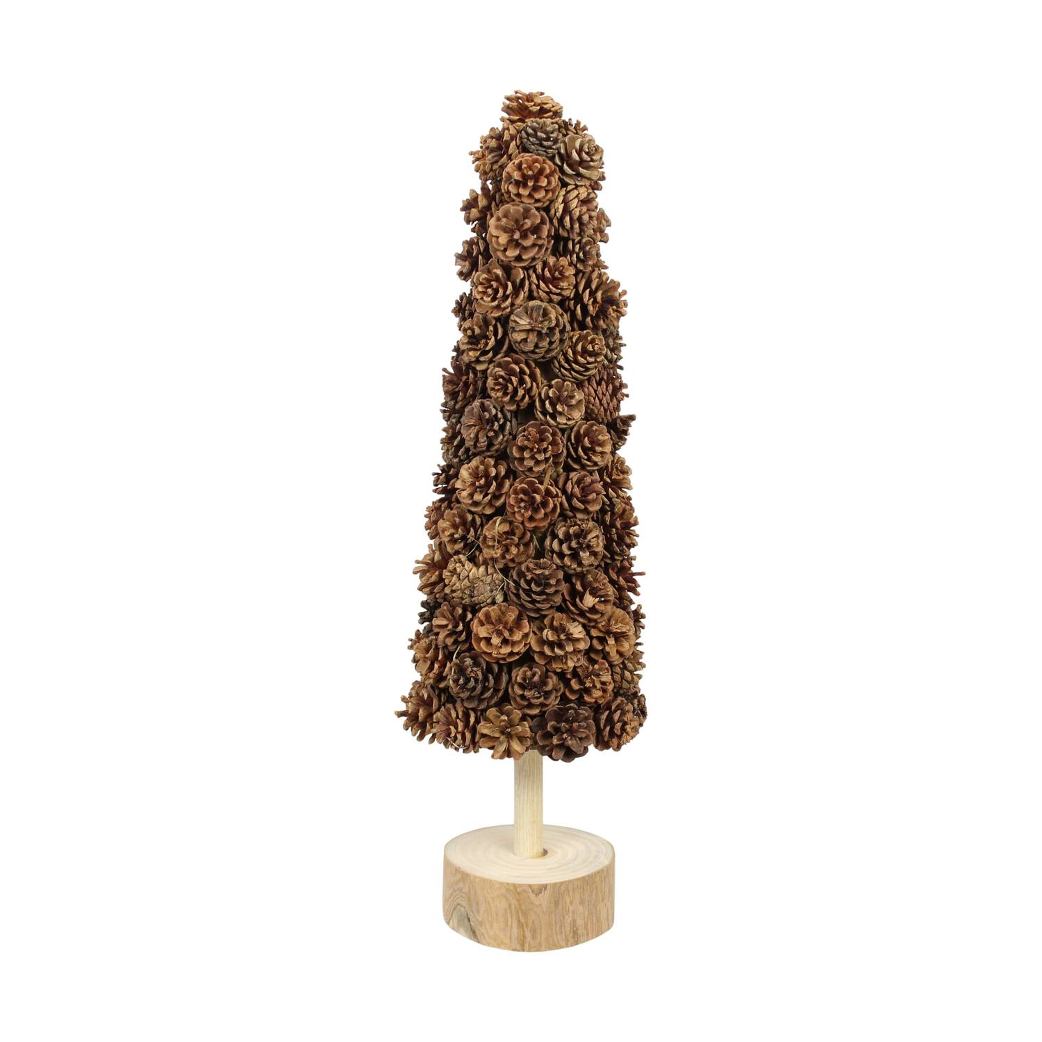 Statue tree pinecone 18x18x70cm - Natural