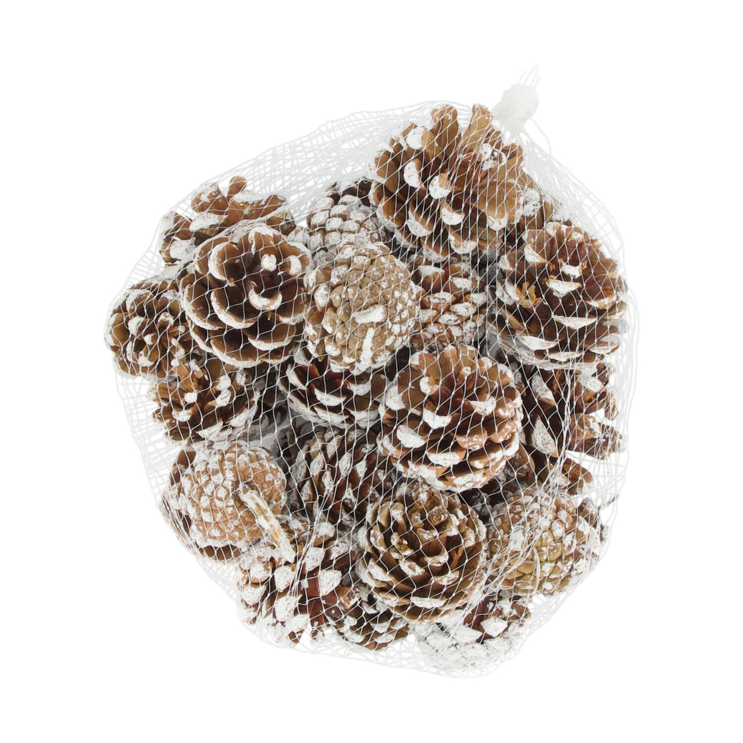 Pinecone 200gr nature 13x13x9cm - White