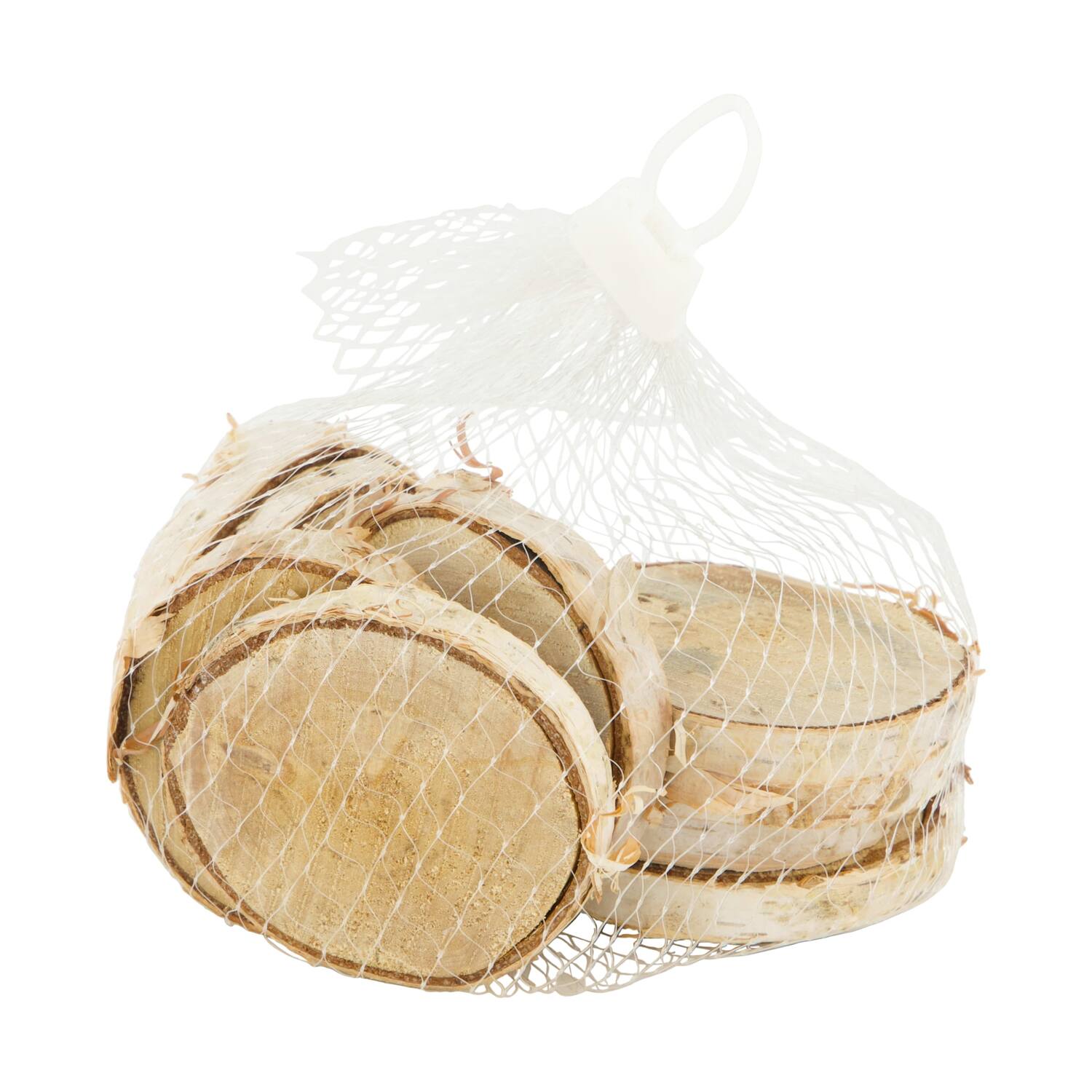 Slice wood 120gr birch 8x8x6cm