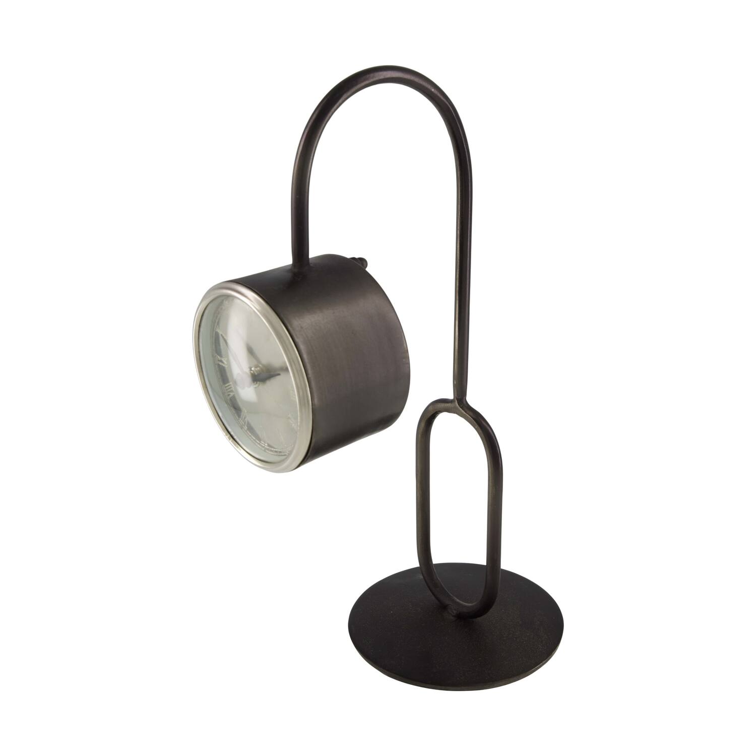 Clock round metal 22x16x39cm