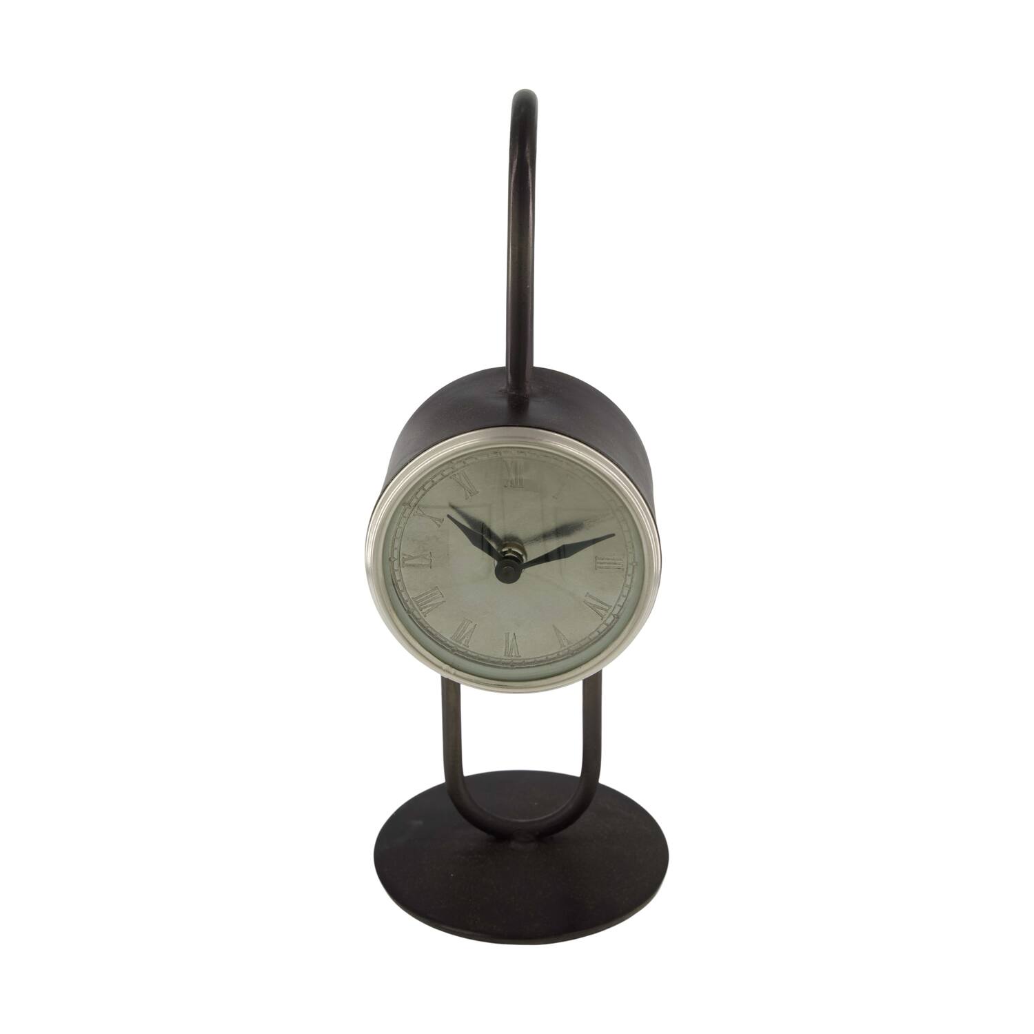 Clock round metal 22x16x39cm