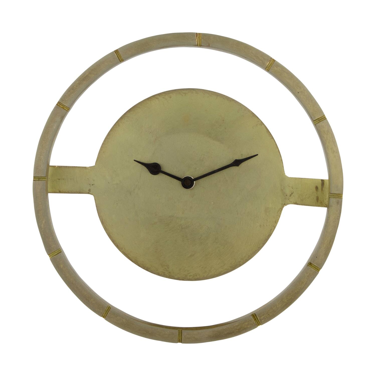 Clock round metal 26x13x26cm