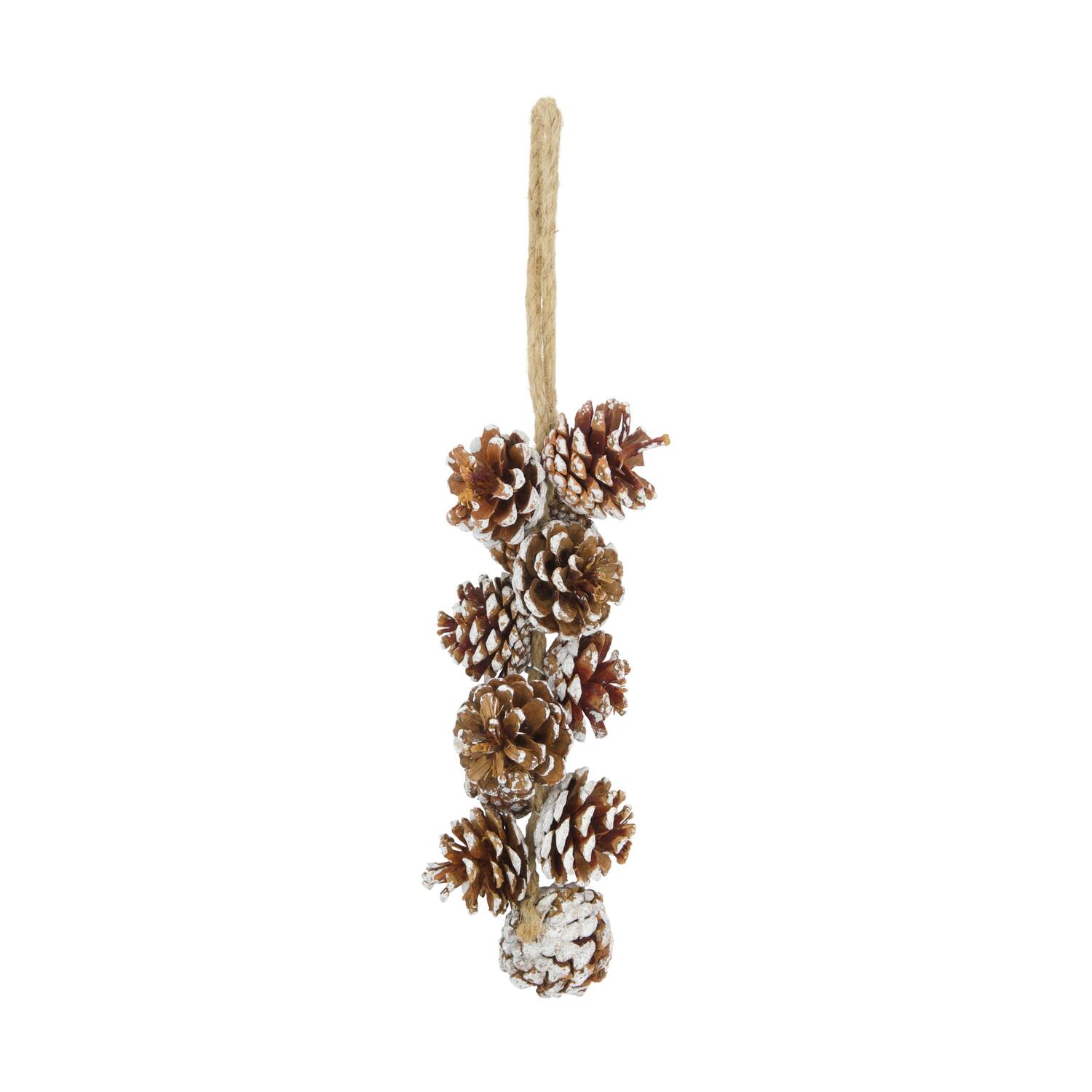 Hanger pinecone 10x10x35cm - White