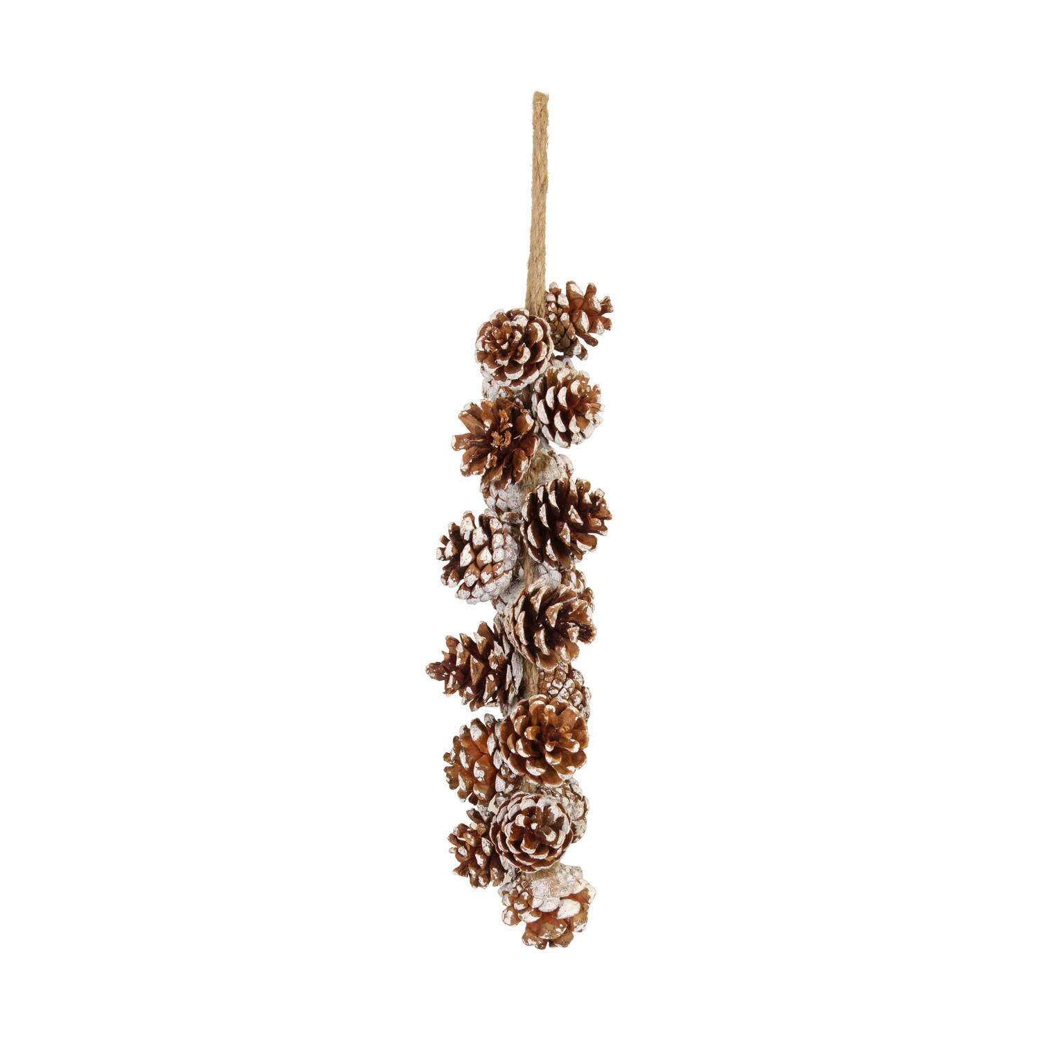 Hanger pinecone 11x11x40cm - White