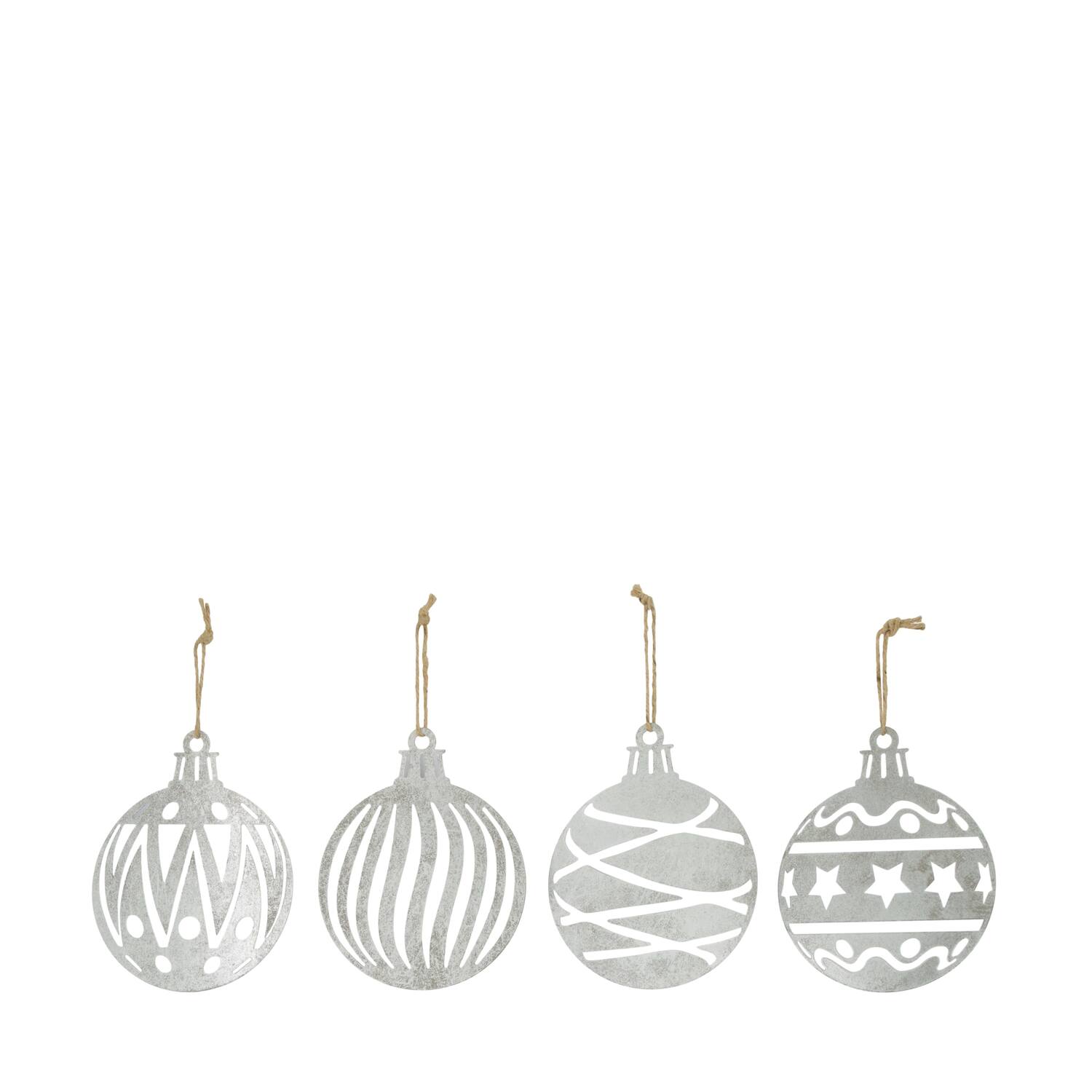 Hanger round metal 18x0.1x23cm  - Silver