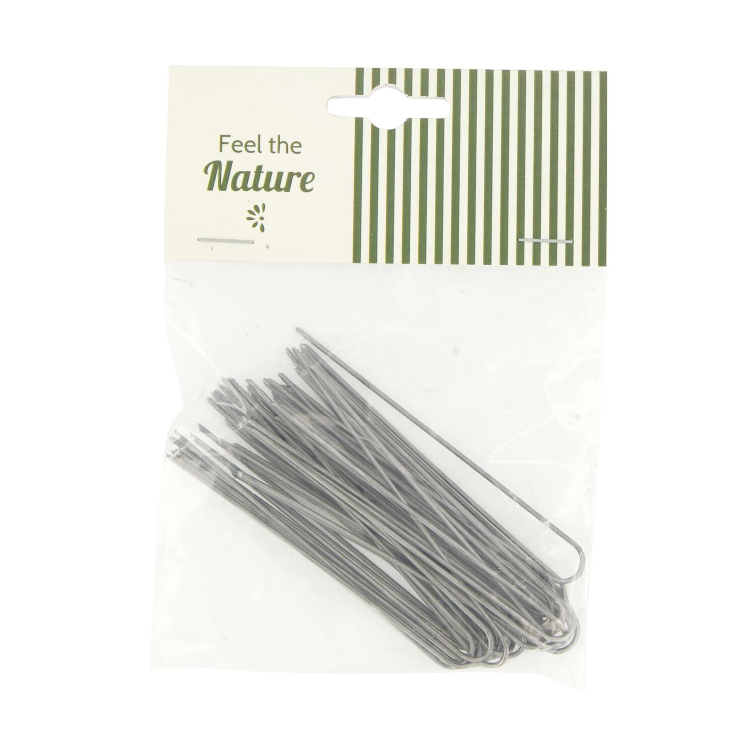 Wire patent fastner  metal 14x6.5x1.5cm 30pc - Natural
