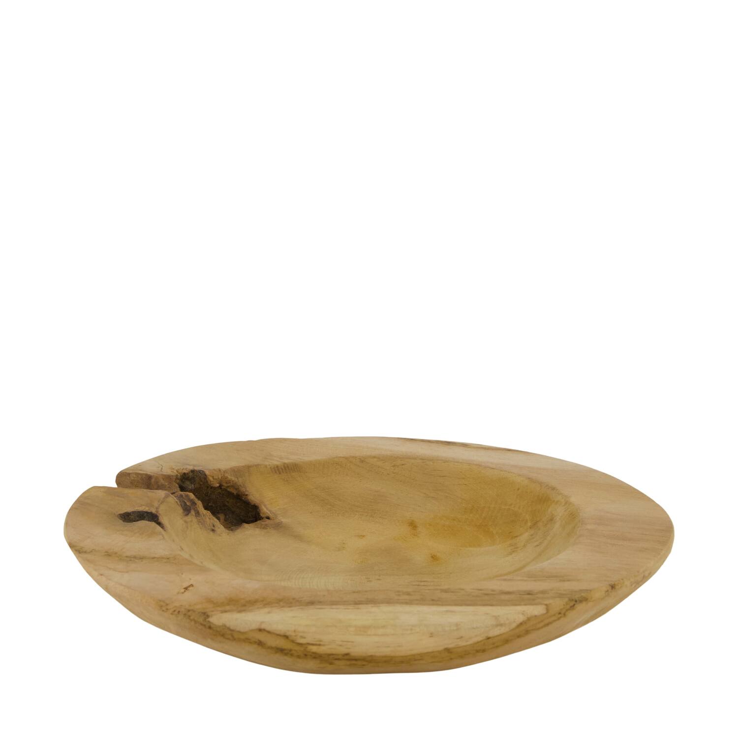 Bowl round teak wood 28x28x4cm - Natural