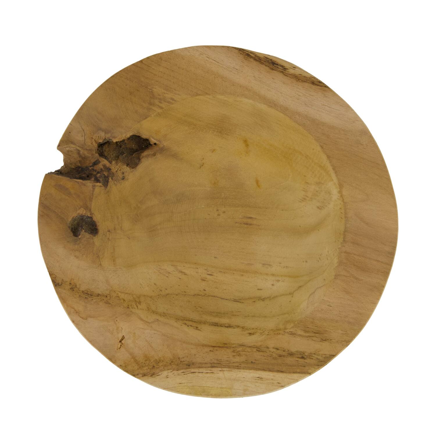 Bowl round teak wood 28x28x4cm - Natural