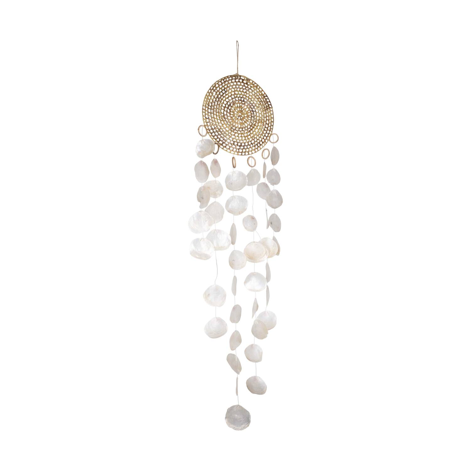 Hanger rattan and capiz 36x5x150cm