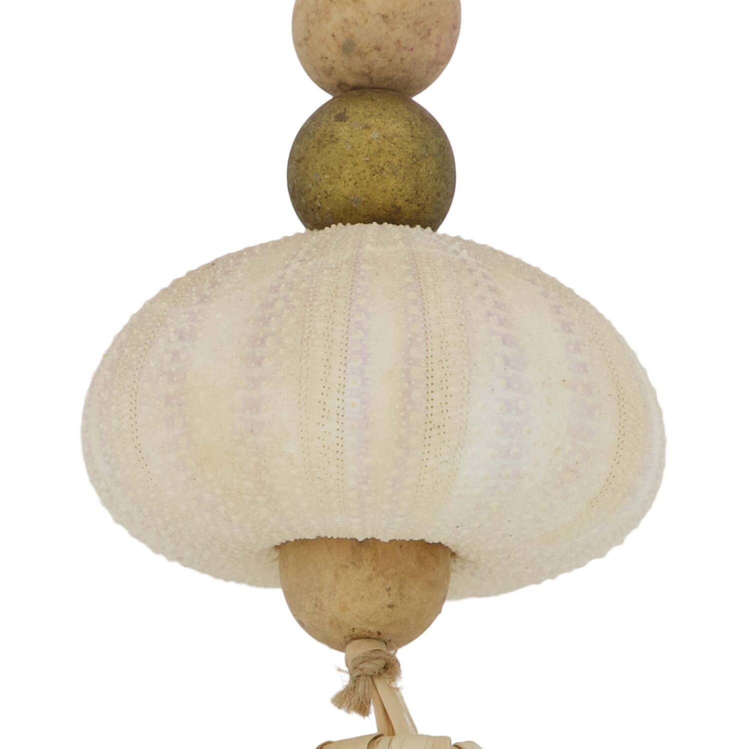 Hanger nature with shells 13x7x30cm - Natural