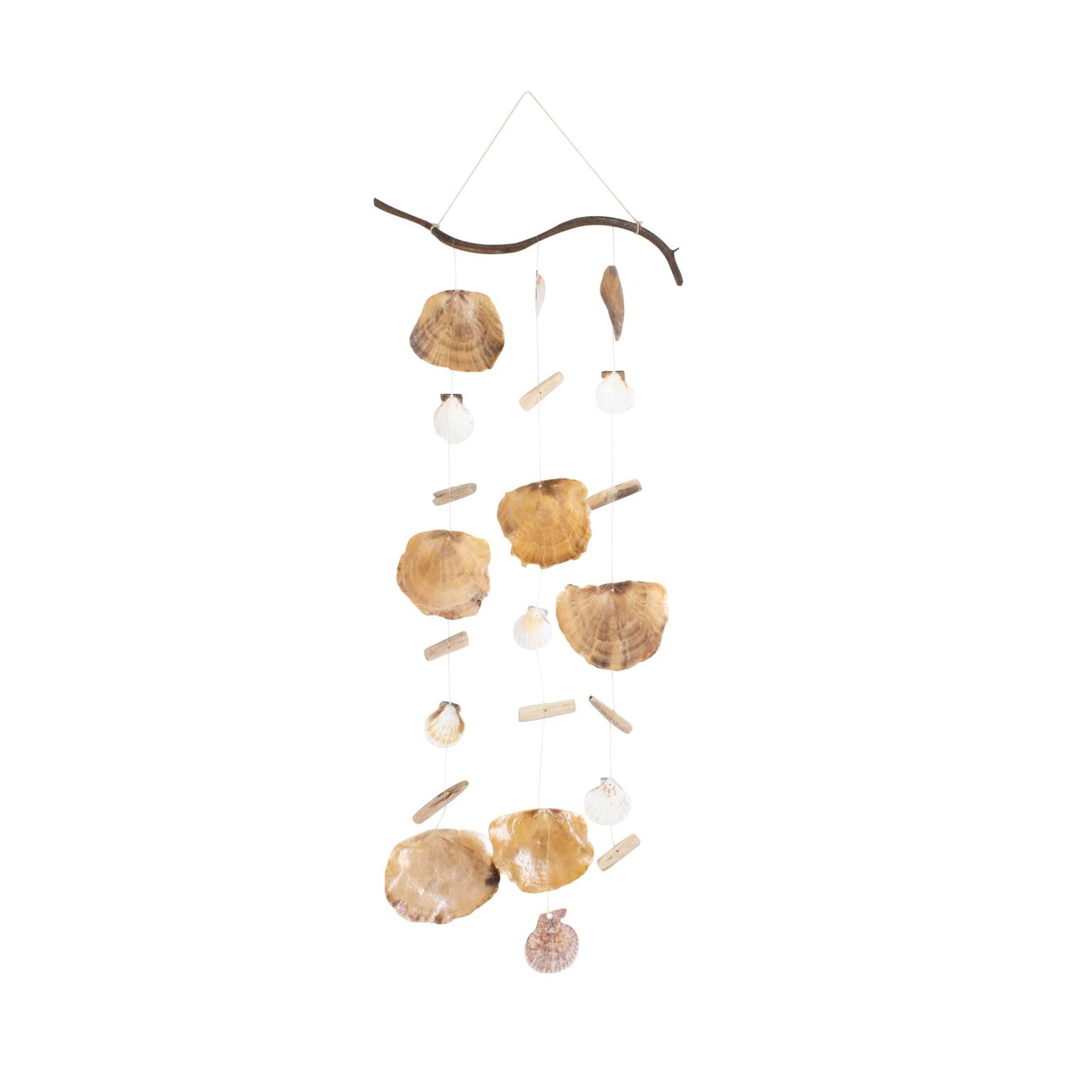 Hanger nature with shells 38x2x80cm