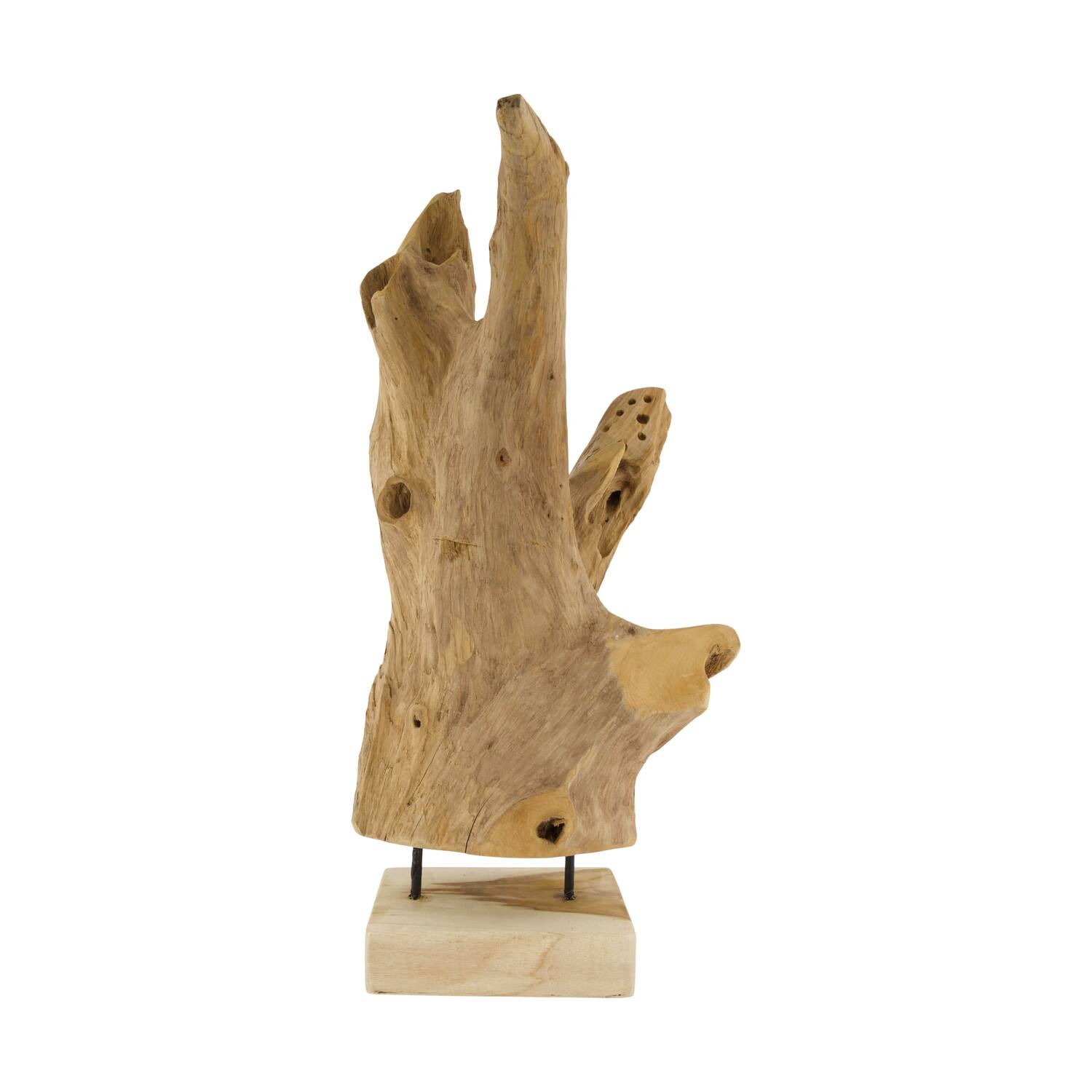 Statue erosion wood on feet 35x15x58cm