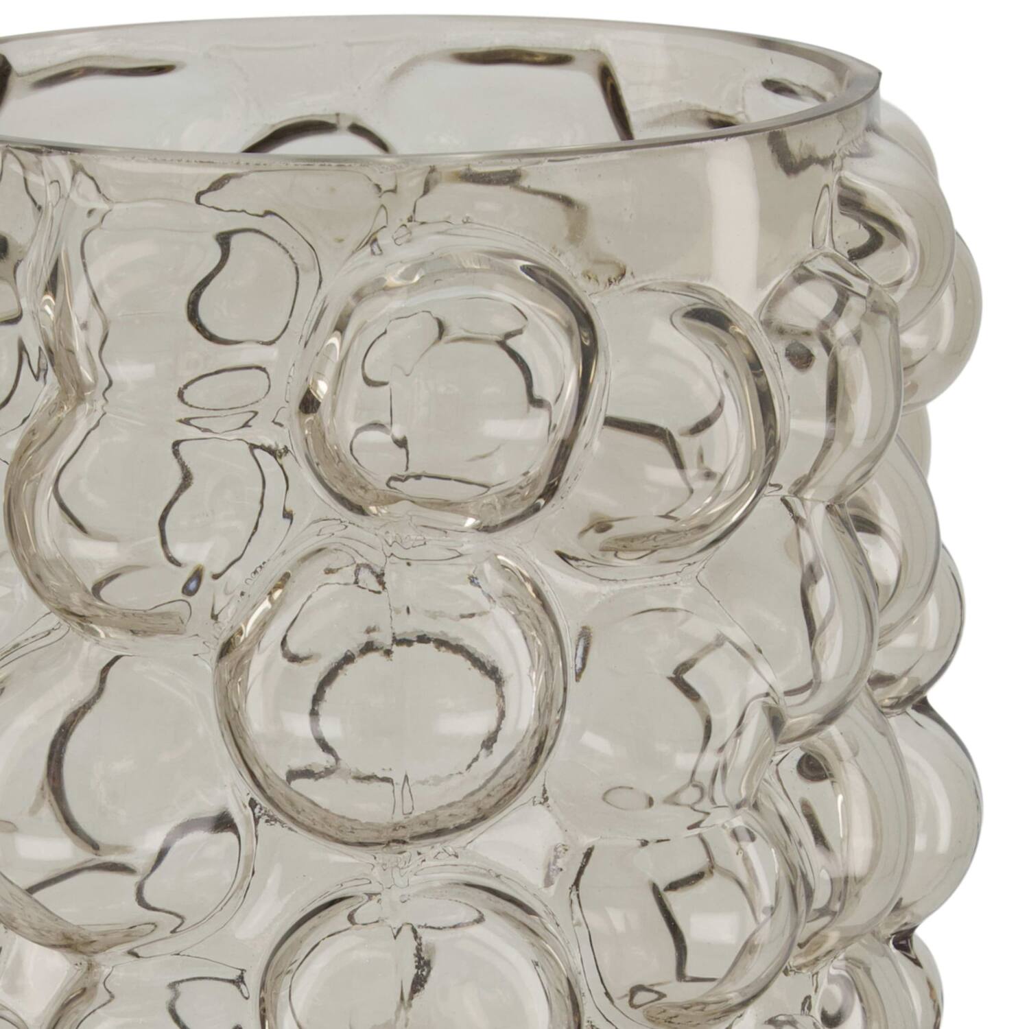 Vase glass 15.5x15.5x30cm - Grey