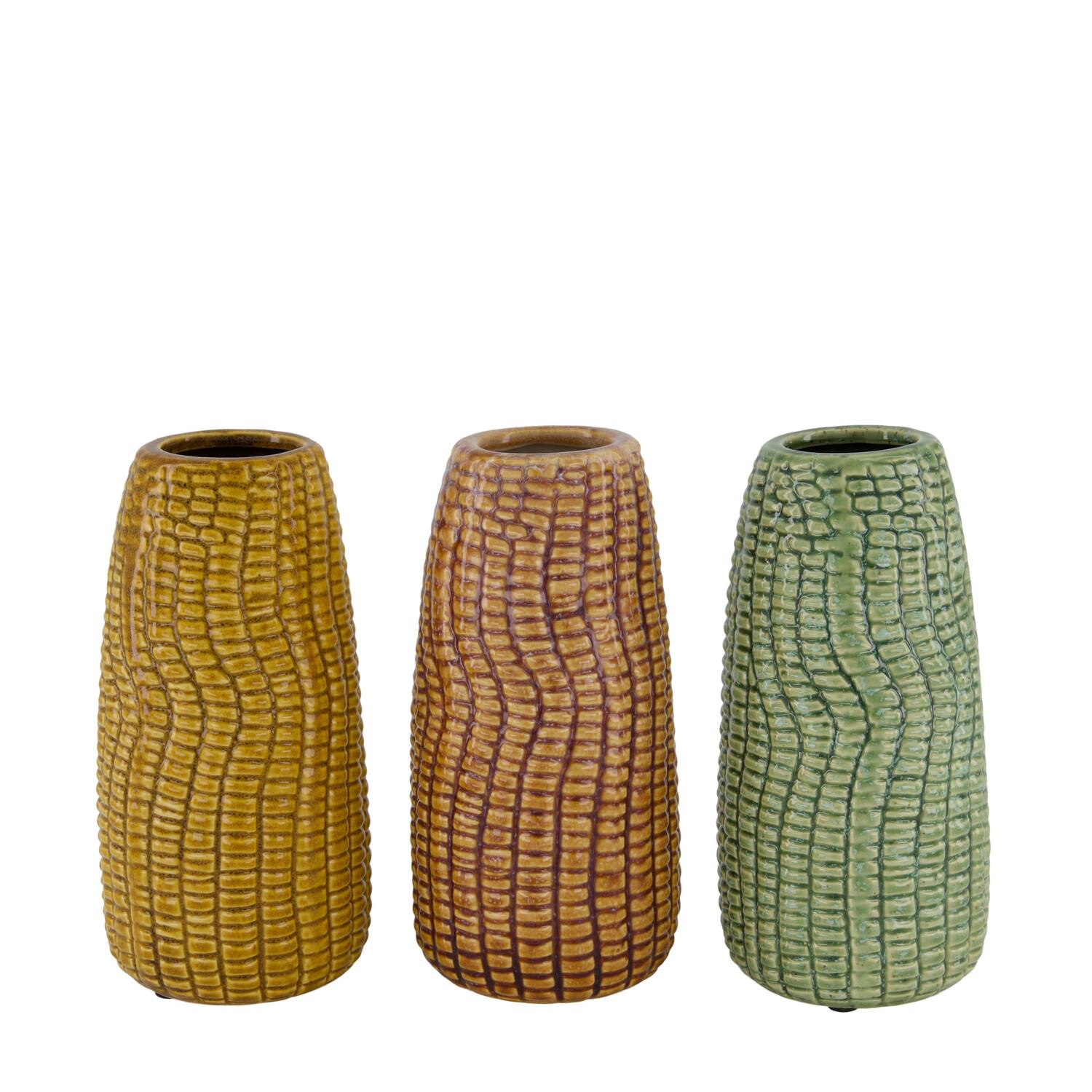 Vase corn ceramic 9x9x18cm  - Multi
