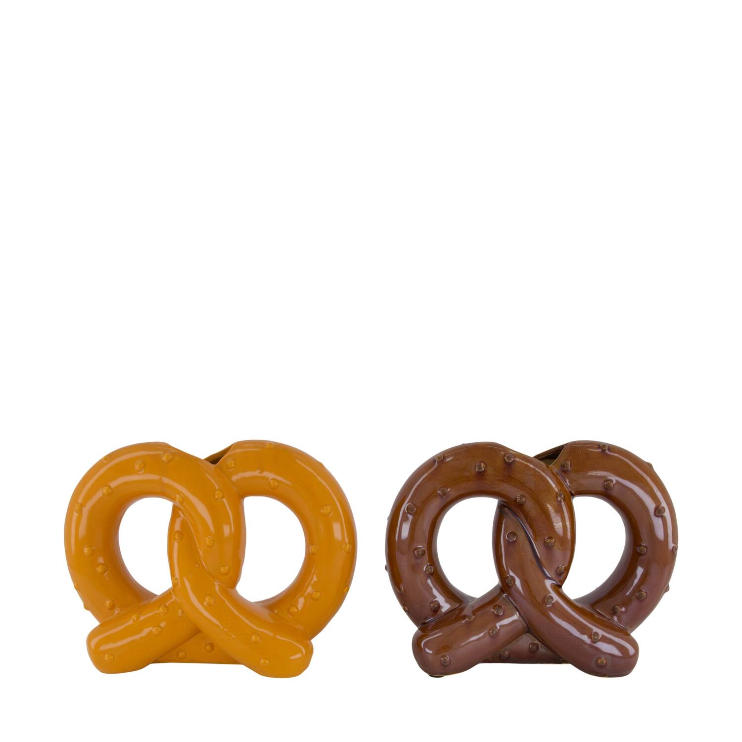 Bottle pretzel ceramic 23x9x18cm  - Brown