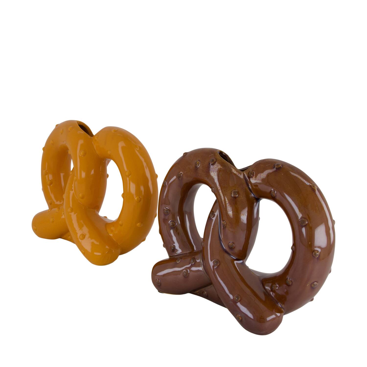 Bottle pretzel ceramic 23x9x18cm  - Brown