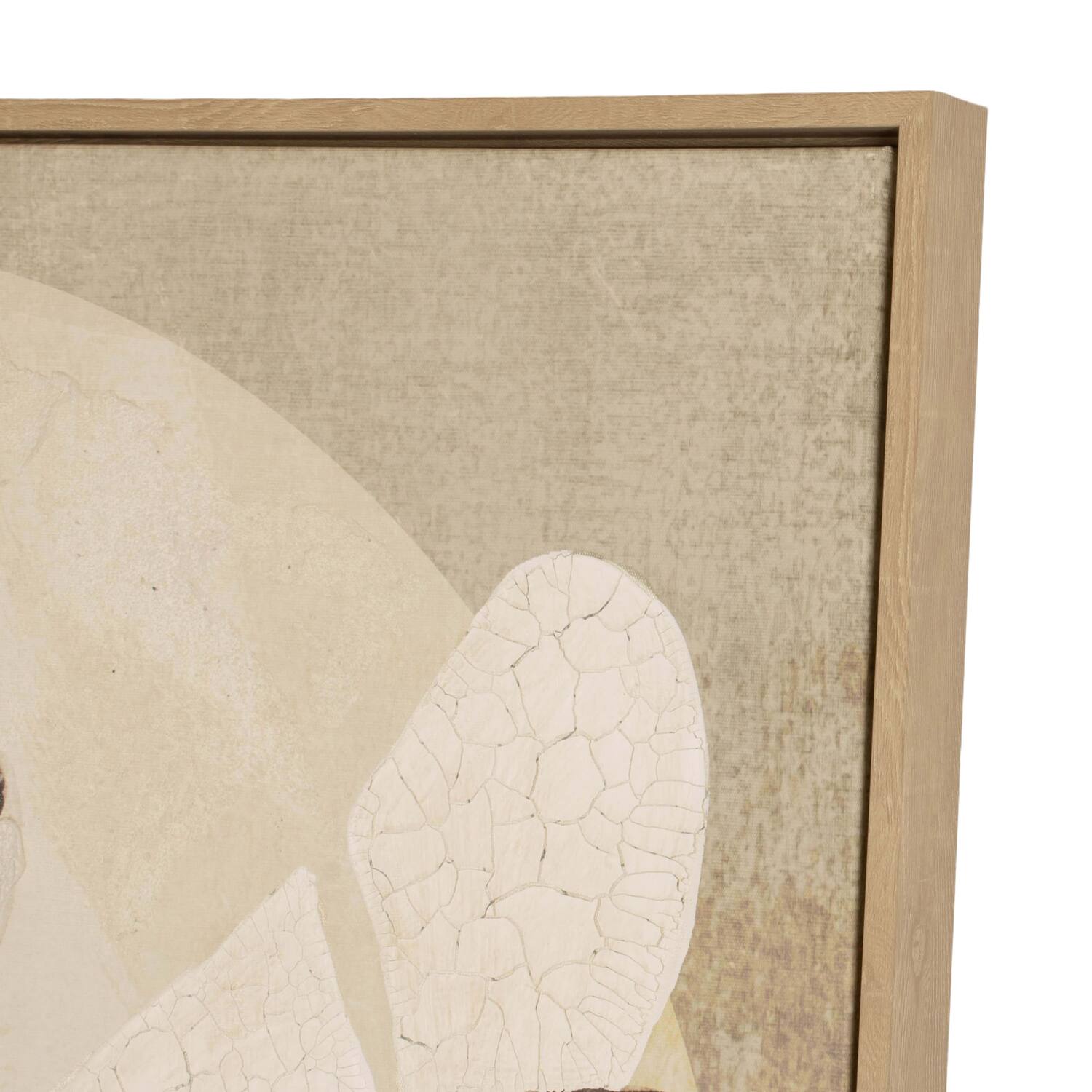Wall art leaf canvas with frame 77.6x4.3x117.6cm