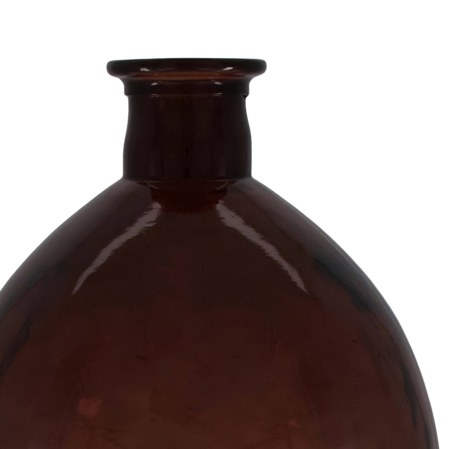 Bottle round recycled glass 28x28x47cm