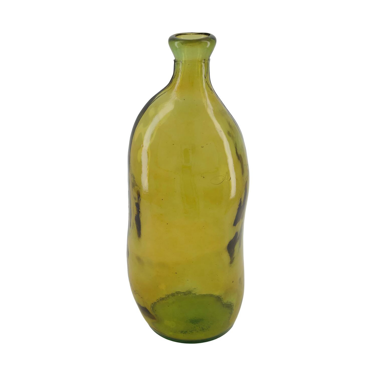 Bottle round recycled glass 22x22x50cm