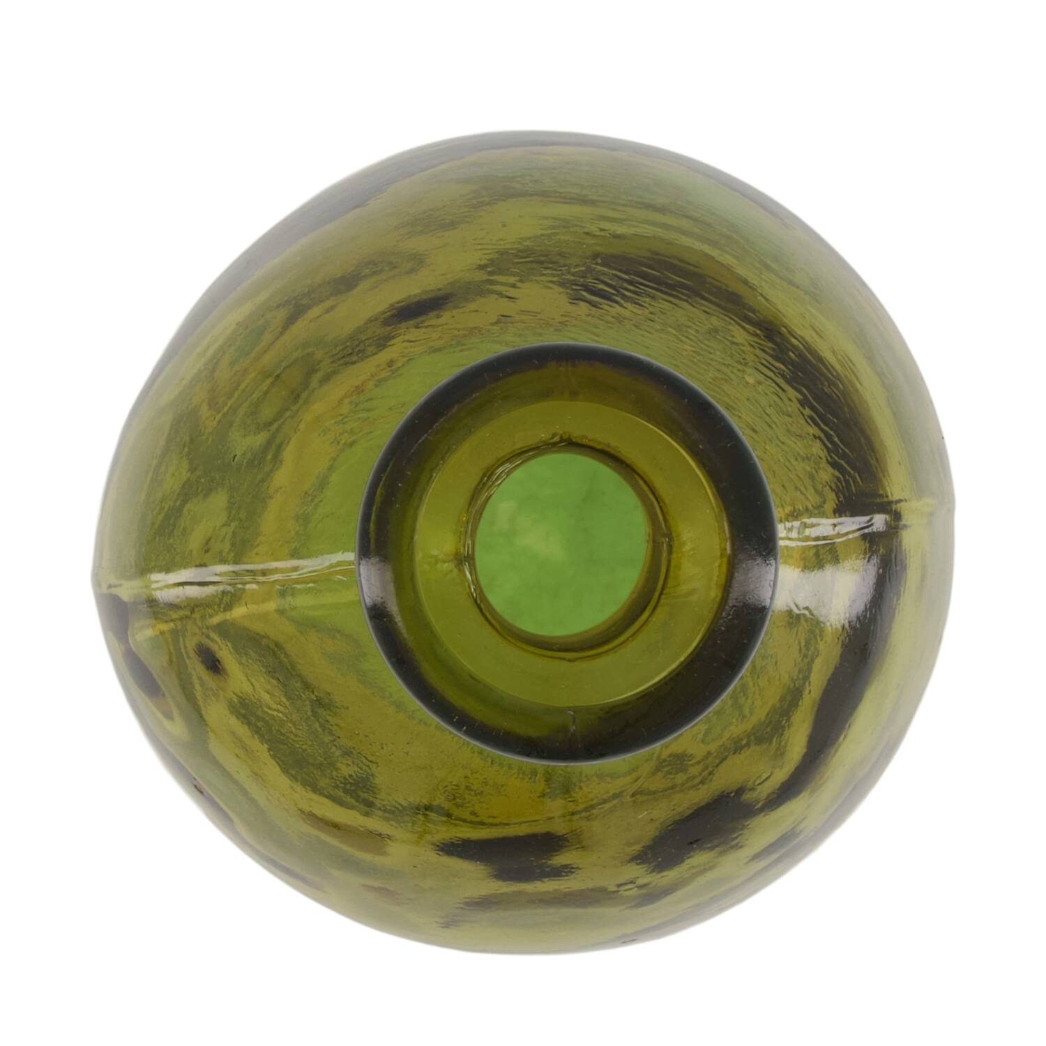 Bottle round recycled glass 22x22x50cm