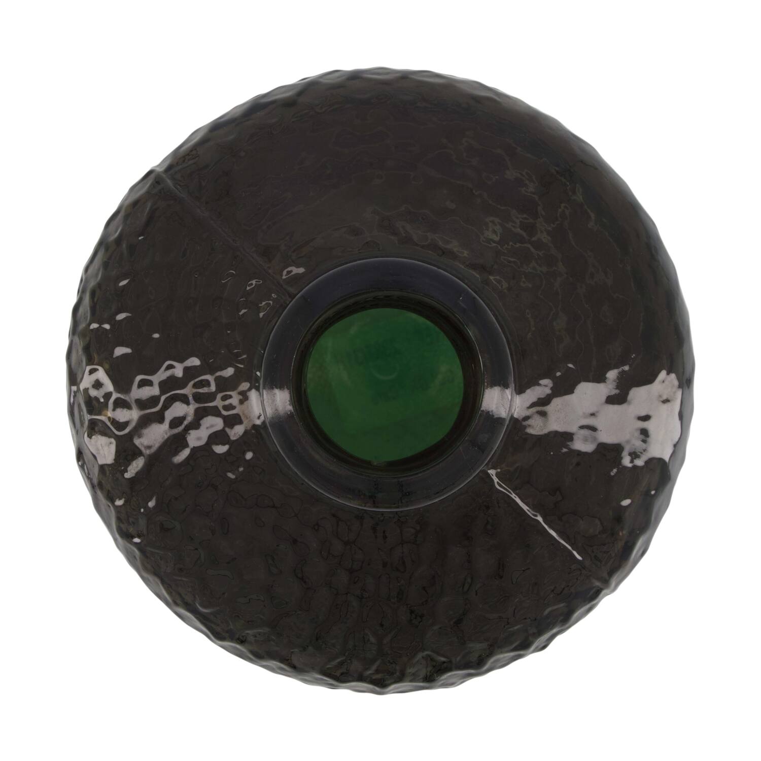 Bottle round recycled glass 19x19x31cm