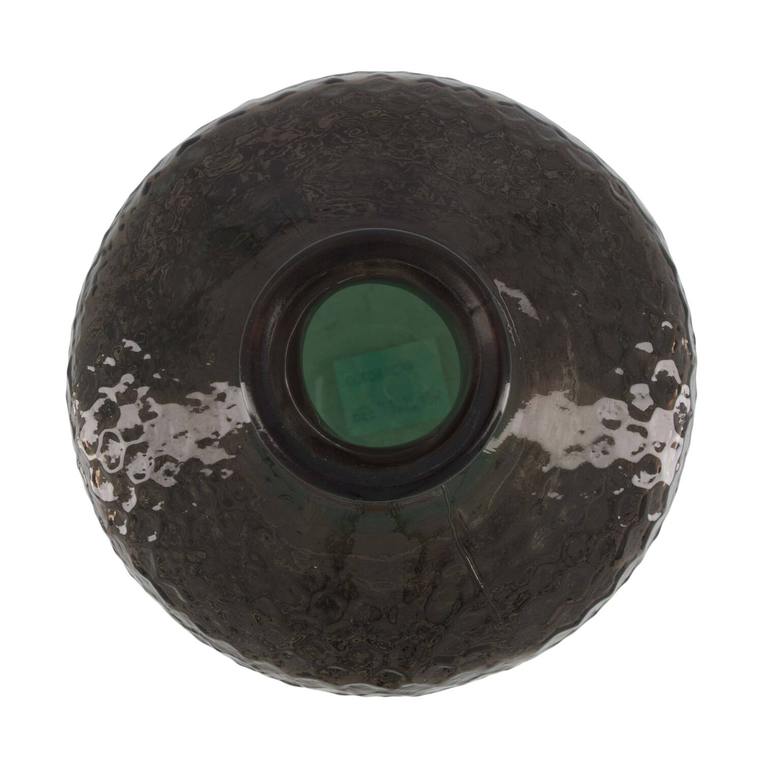 Bottle round recycled glass 19x19x42cm