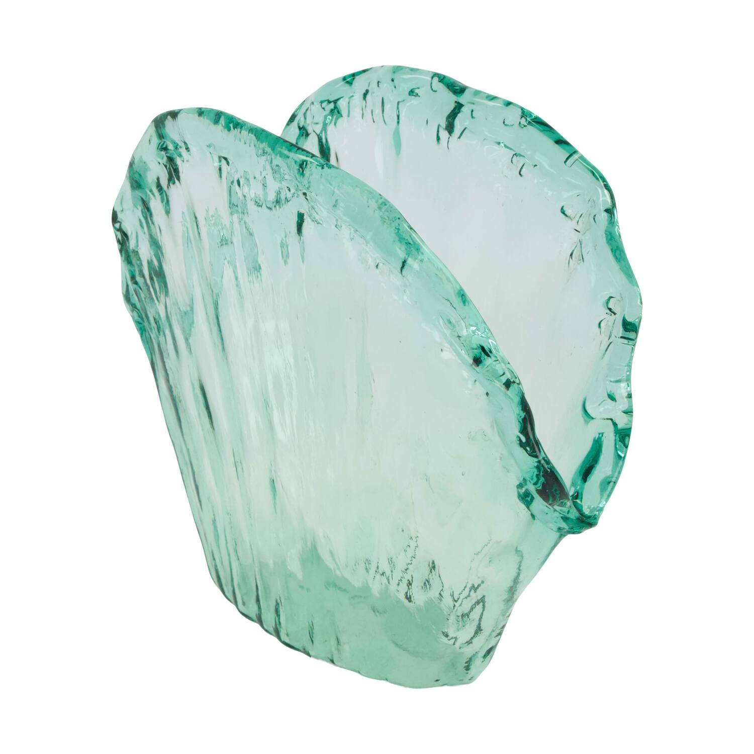 Vase recycled glass 27.5x12.5x24.5cm - Transparent