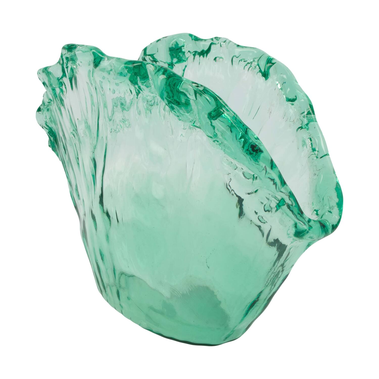 Vase recycled glass 37x18x30cm - Transparent