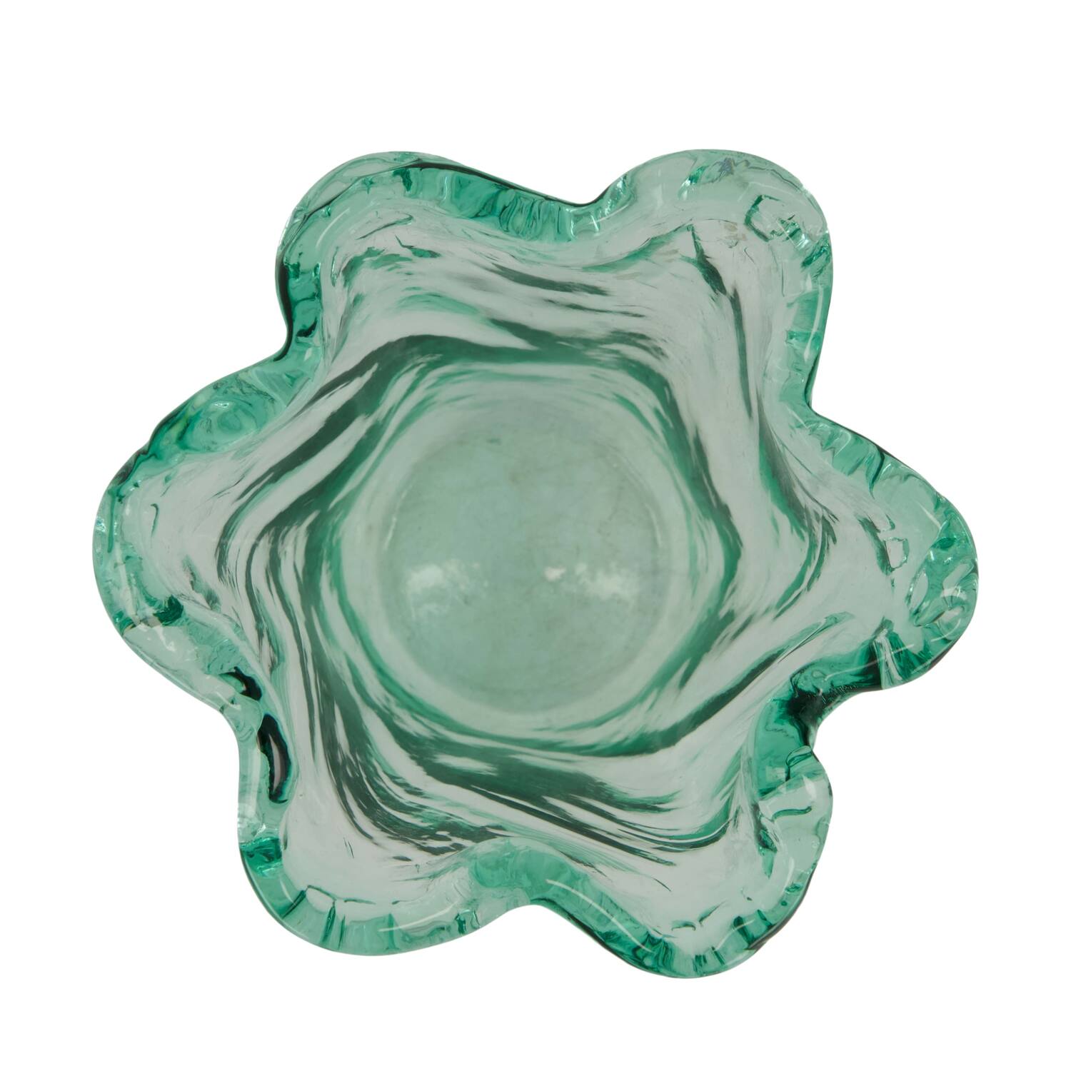 Vase round recycled glass 17x17x20cm - Transparent