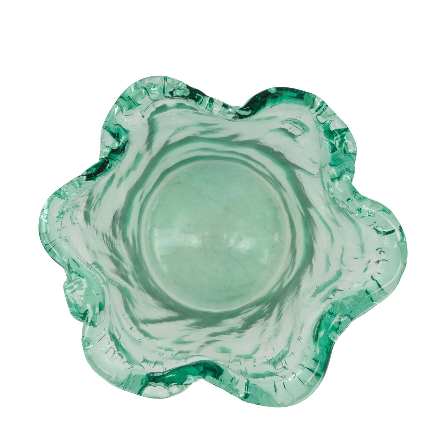 Vase round recycled glass 18x18x25cm
