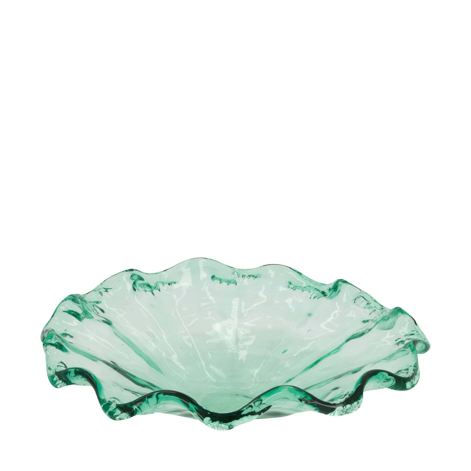 Plate round recycled glass 32x32x9cm