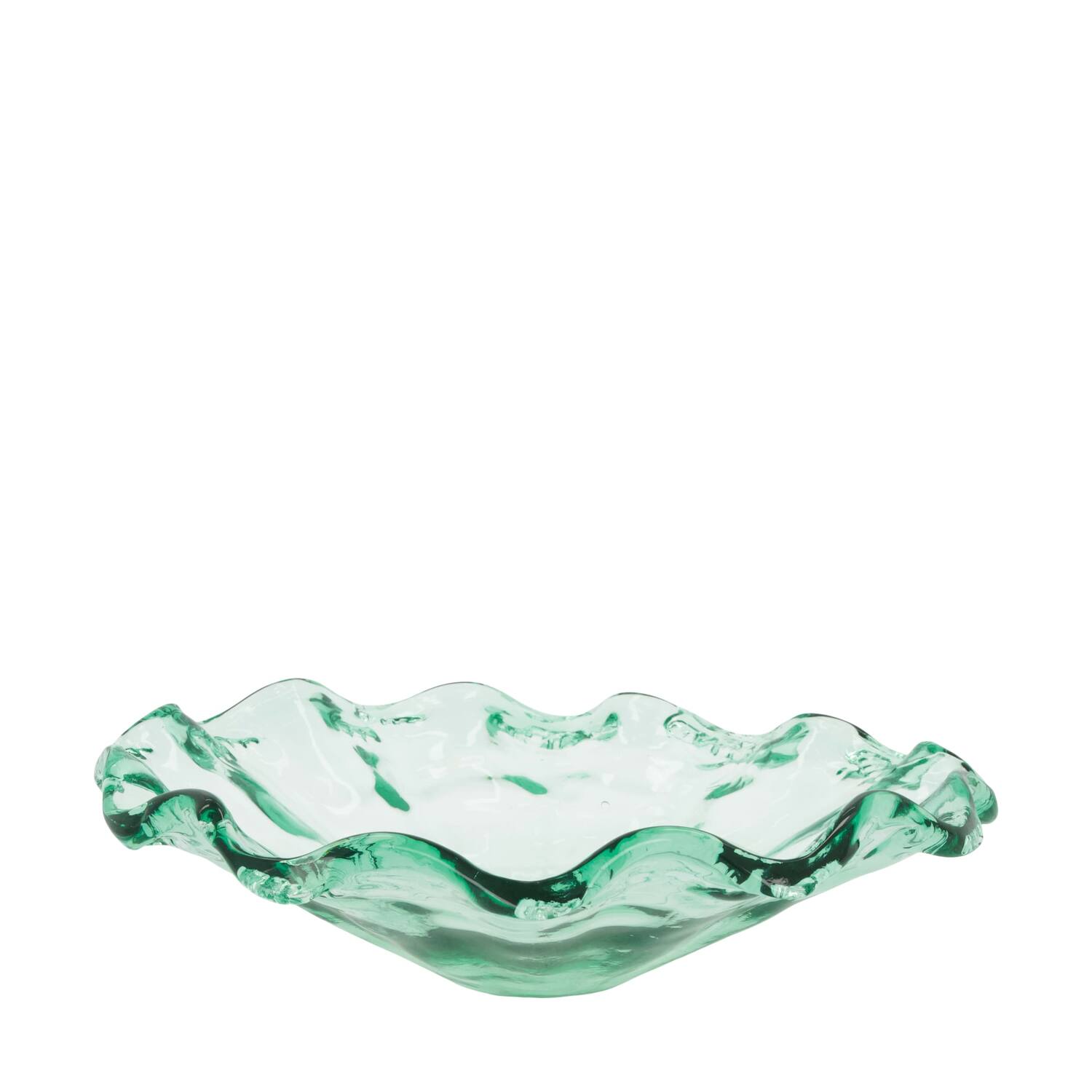 Plate round recycled glass 32x32x9cm