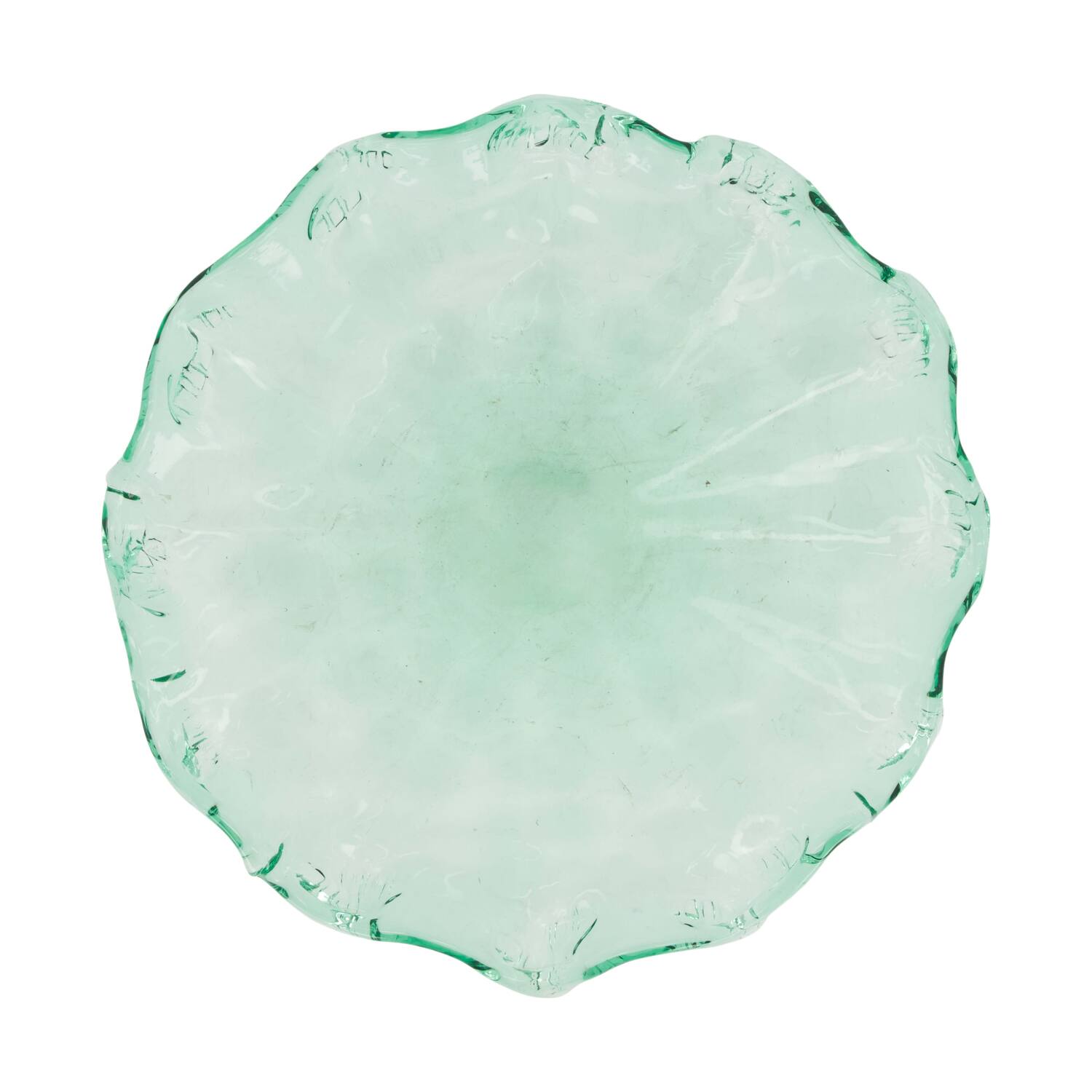 Plate round recycled glass 32x32x9cm