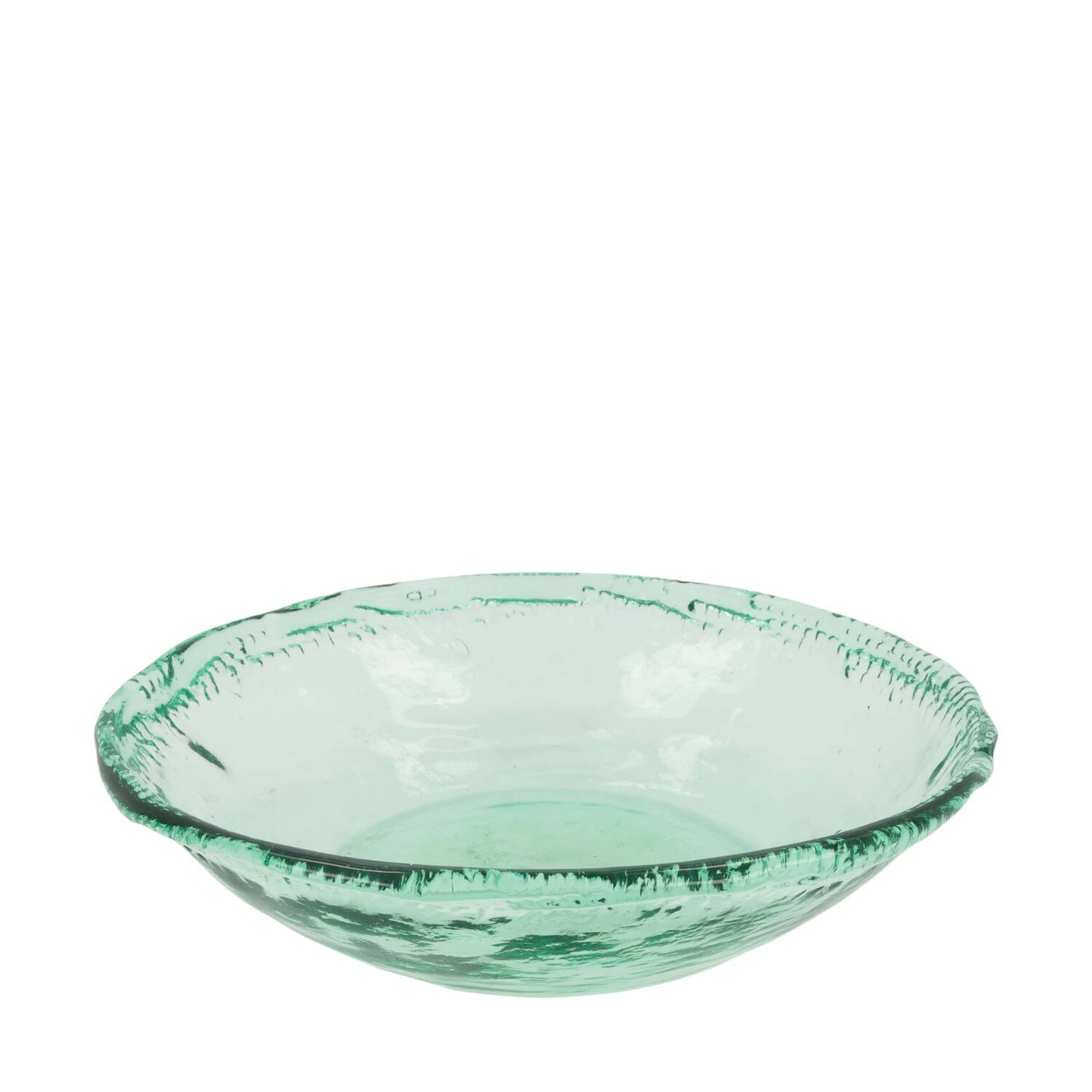 Plate round recycled glass 33x33x8cm - Transparent