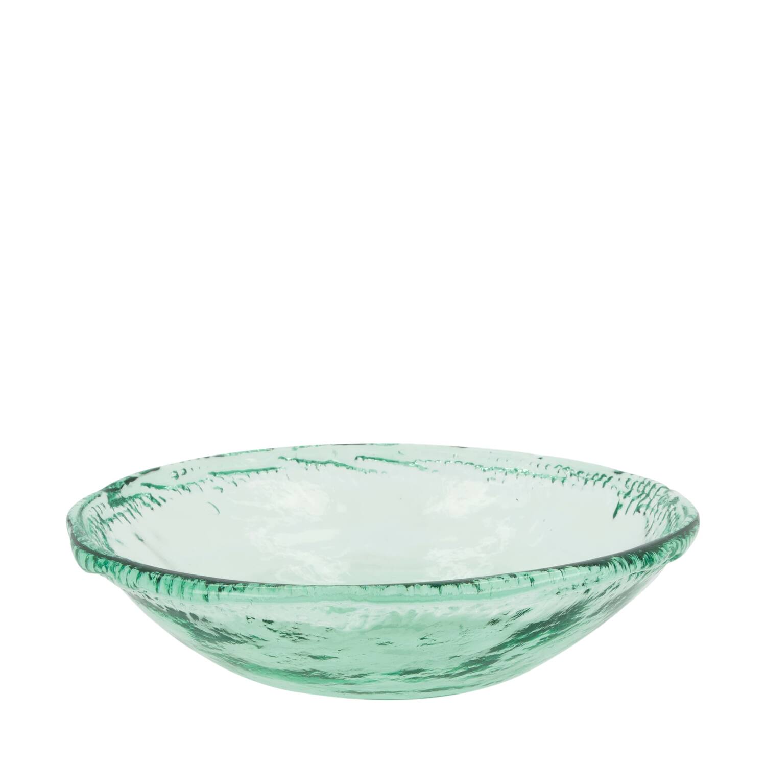 Plate round recycled glass 33x33x8cm - Transparent