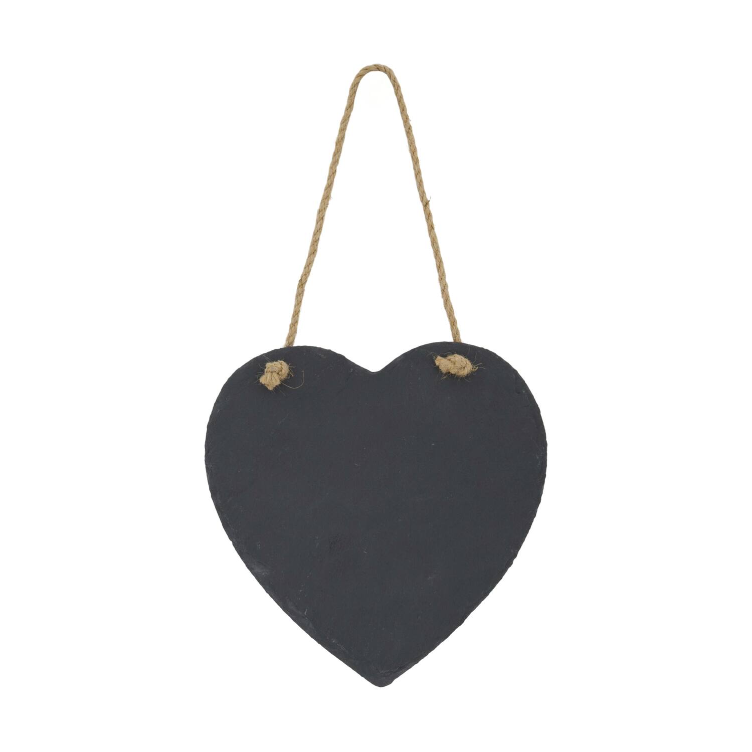 Blackboard heart slate with hanger 20x0.5x20cm